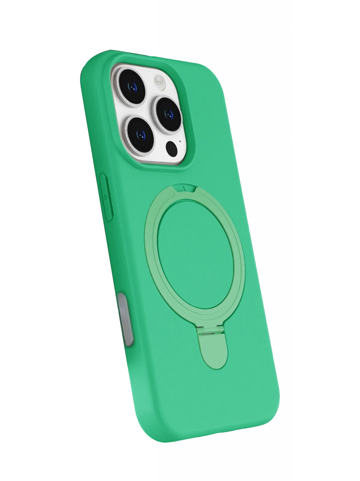 Newface Apple iPhone 16 Pro Regal Magsafe Standlı Kapak - Yeşil