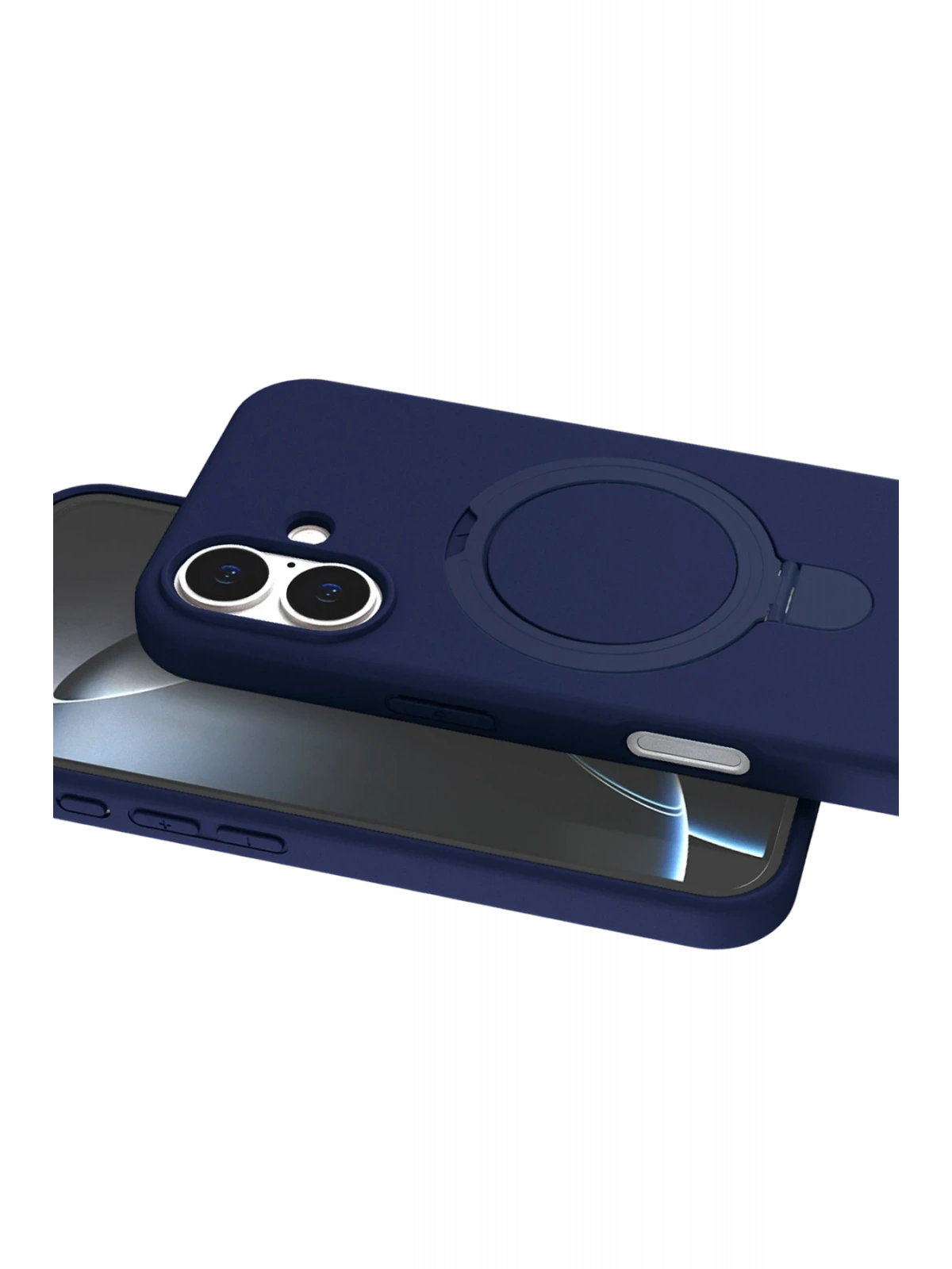 Newface Apple iPhone 16 Regal Magsafe Standlı Kapak - Lacivert