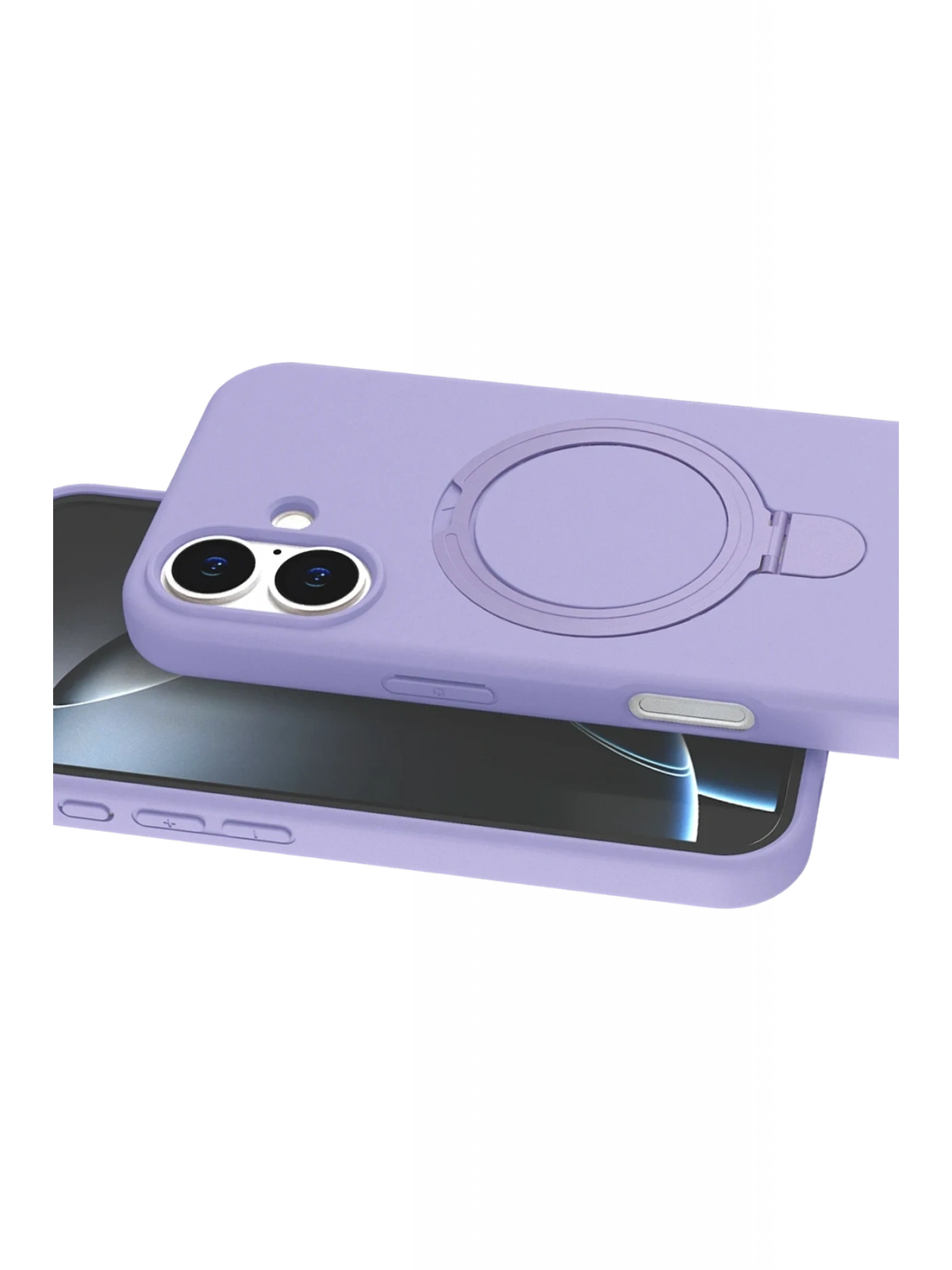 Newface Apple iPhone 16 Regal Magsafe Standlı Kapak - Lila
