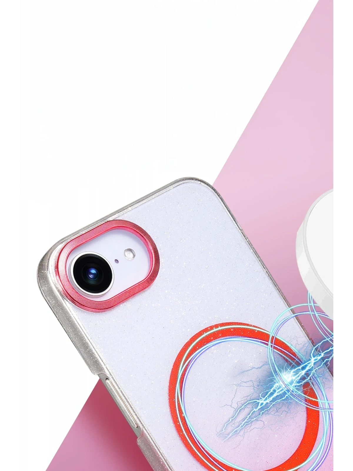 Newface Apple iPhone 16E Glossy Magsafe Kapak - Çöl Titanyum