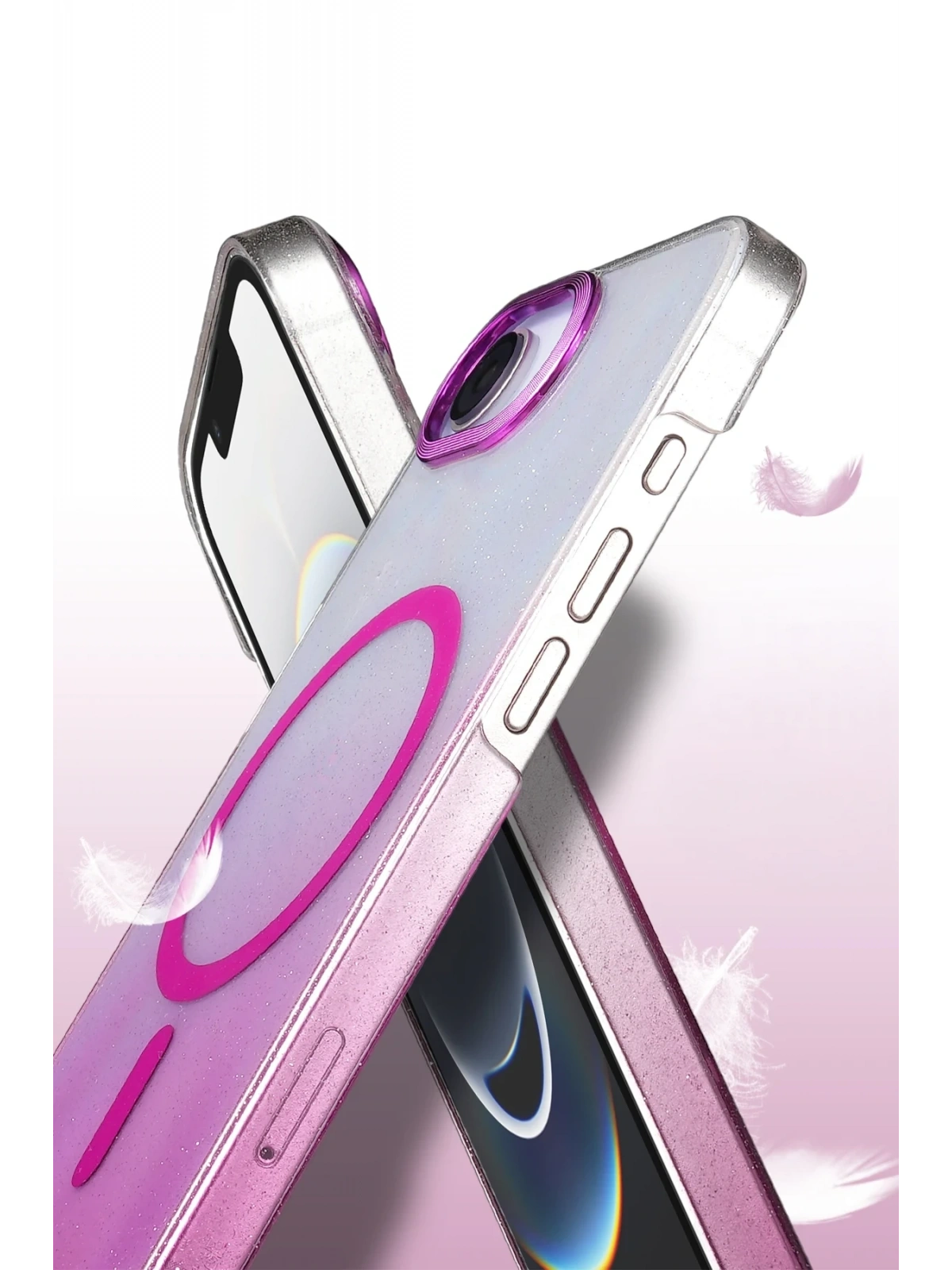 Newface Apple iPhone 16E Glossy Magsafe Kapak - Çöl Titanyum