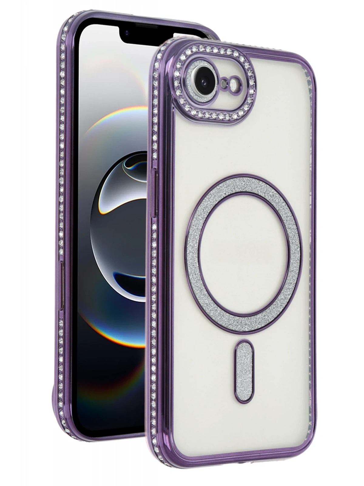 Newface Apple iPhone 16E Joke Simli Magneticsafe Kılıf - Derin Mor