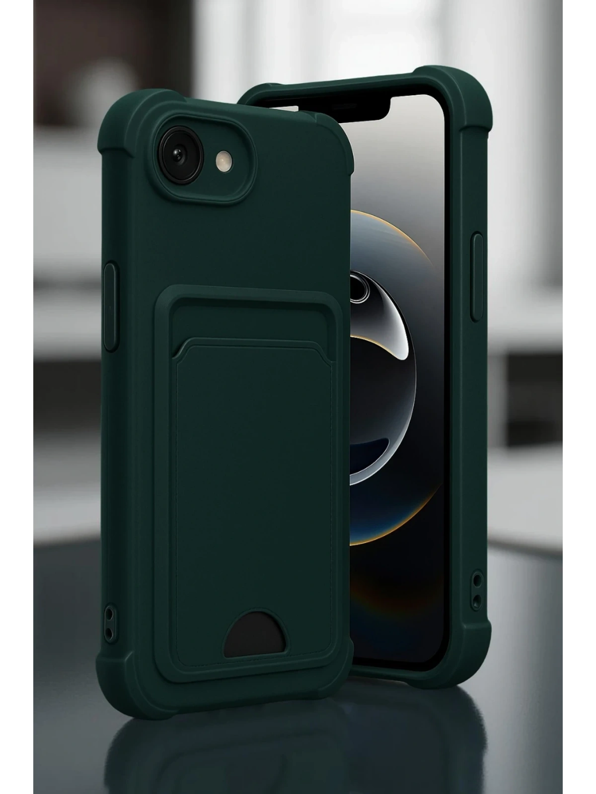 Newface Apple iPhone 16E Kelvin Kartvizitli Silikon - Derin Mor