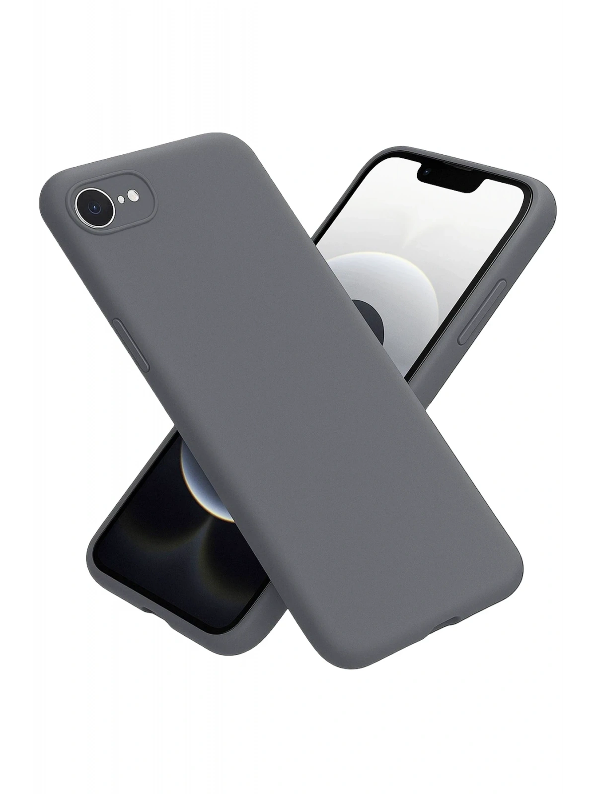 Newface Apple iPhone 16E Kılıf First Silikon - Gri