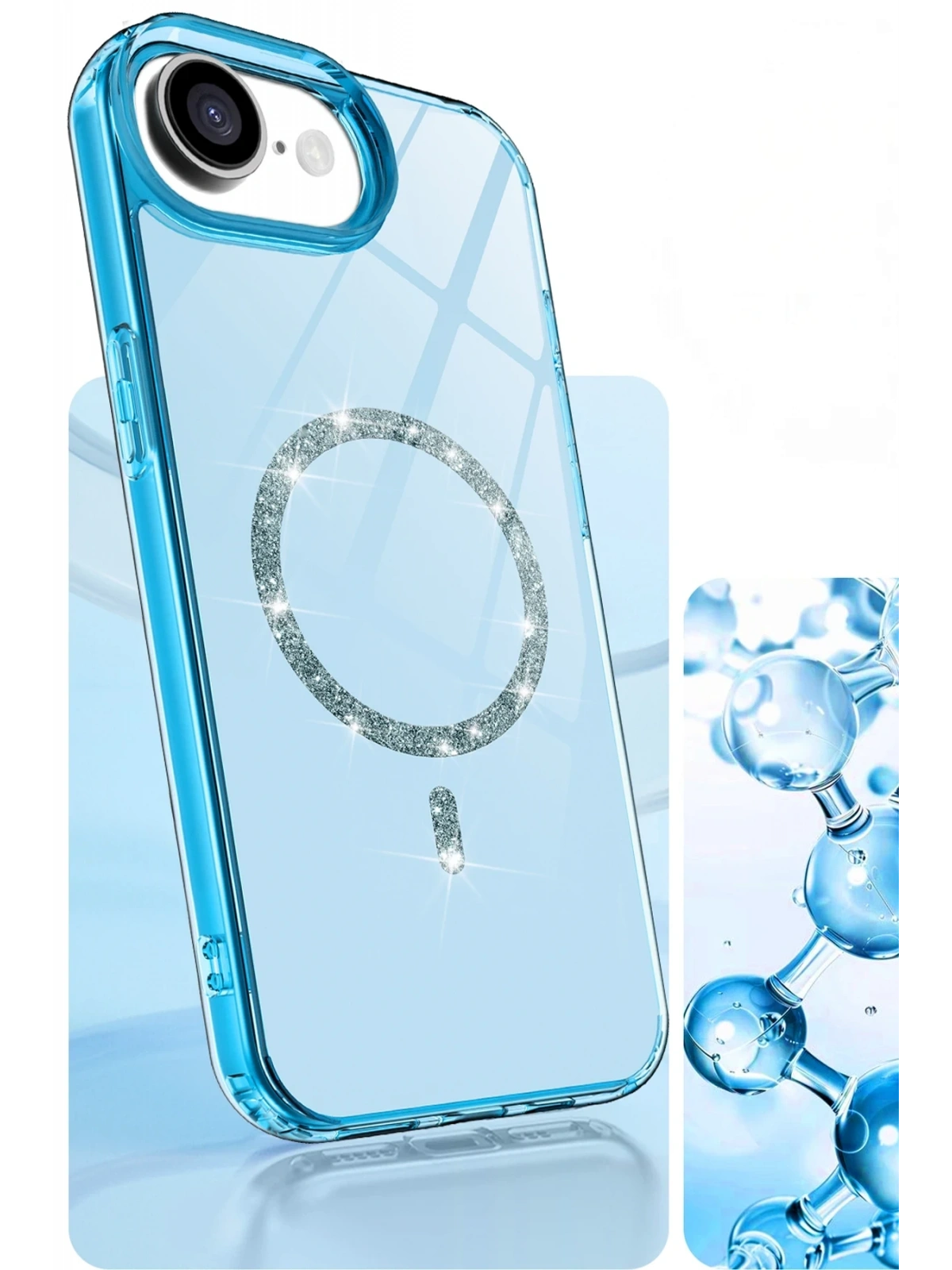 Newface Apple iPhone 16E Live Diamond Magsafe Kapak - Sarı