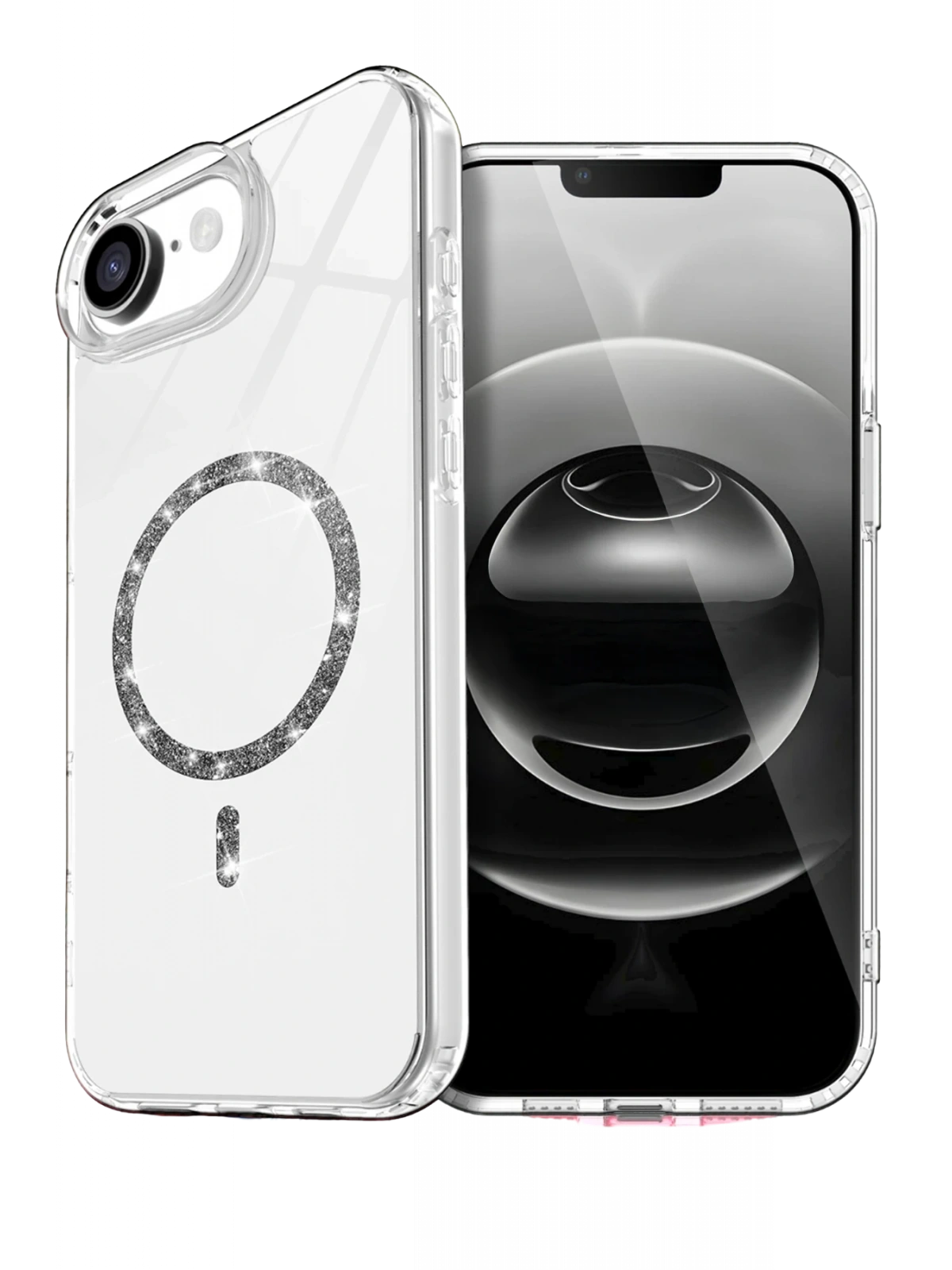 Newface Apple iPhone 16E Live Diamond Magsafe Kapak - Şeffaf