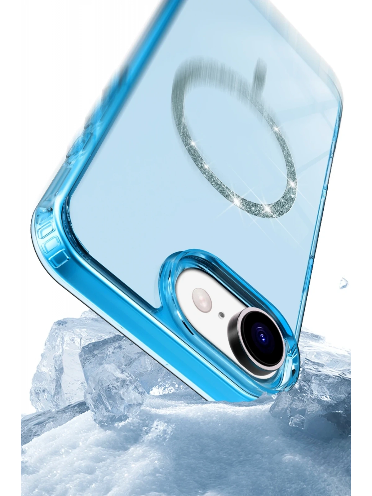 Newface Apple iPhone 16E Live Diamond Magsafe Kapak - Yeşil