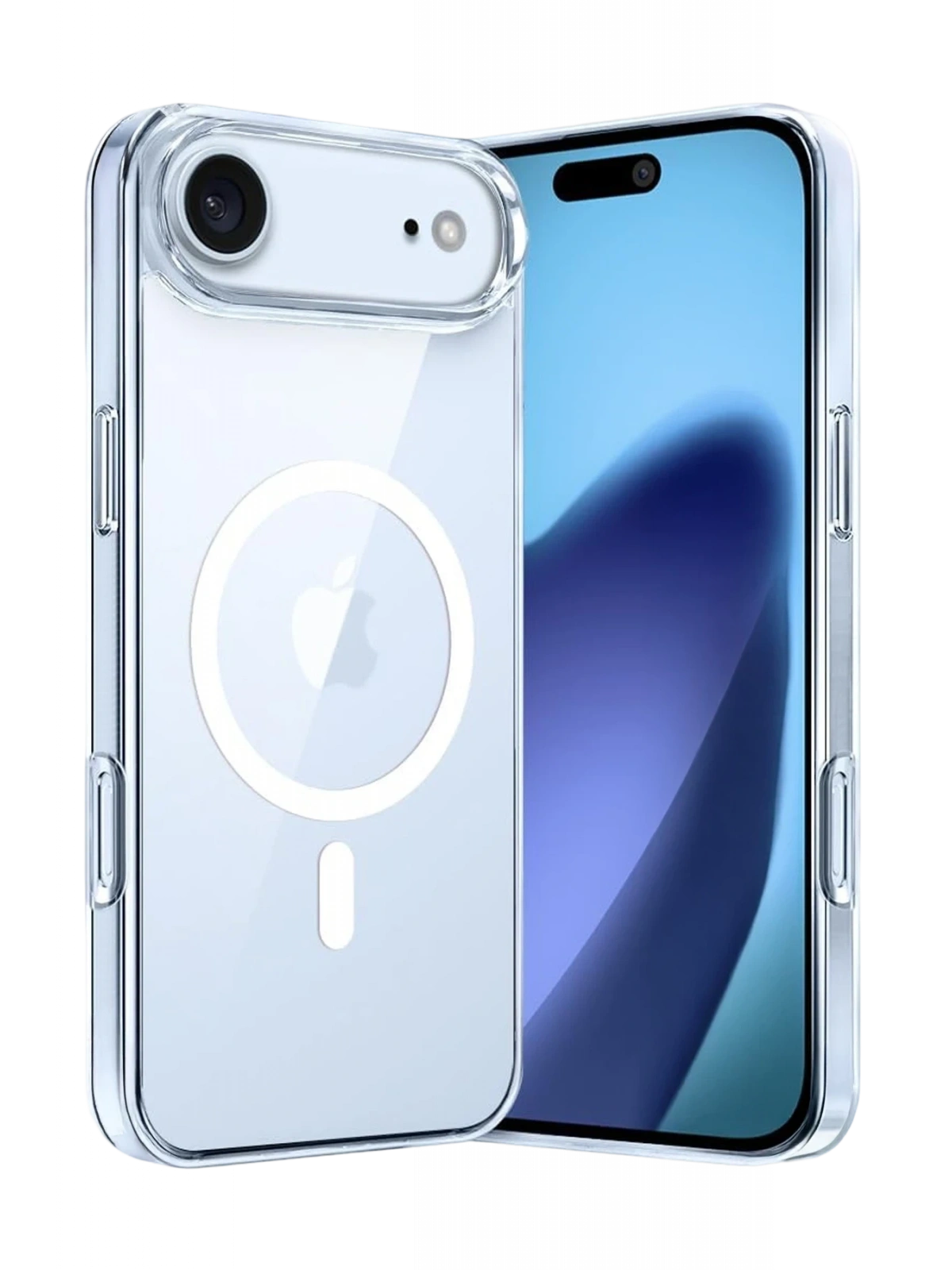 Newface Apple iPhone 17 Air Combo Sert Şeffaf Magsafe Kapak - Şeffaf