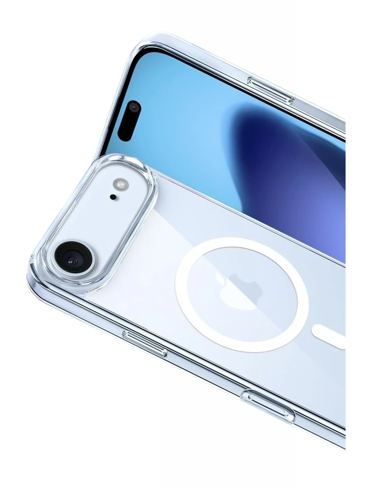 Newface Apple iPhone 17 Air Combo Sert Şeffaf Magsafe Kapak - Şeffaf