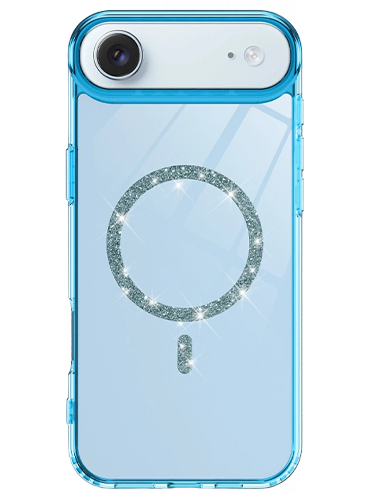 Newface Apple iPhone 17 Air Live Diamond Magsafe Kapak - Mavi