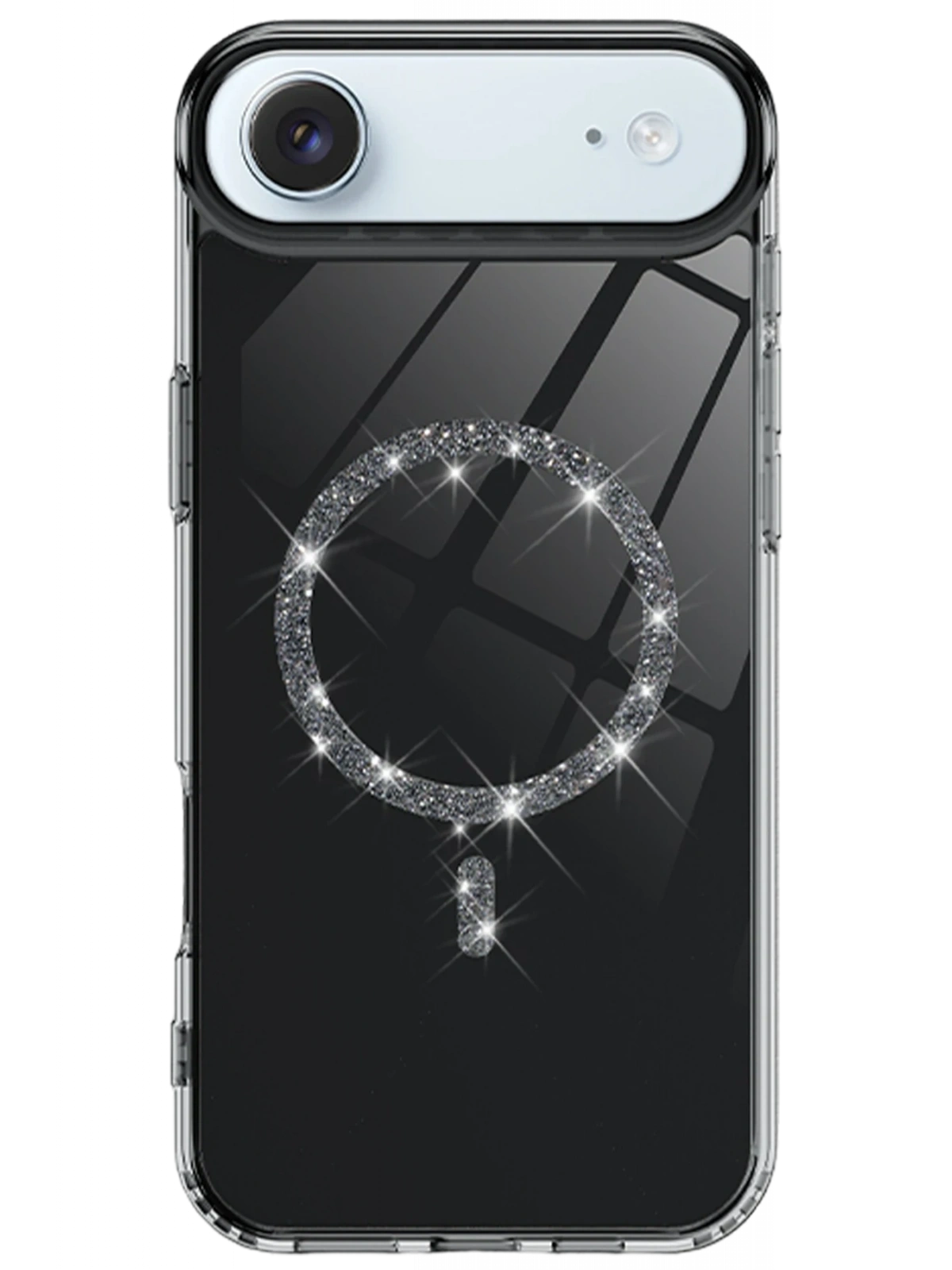 Newface Apple iPhone 17 Air Live Diamond Magsafe Kapak - Siyah