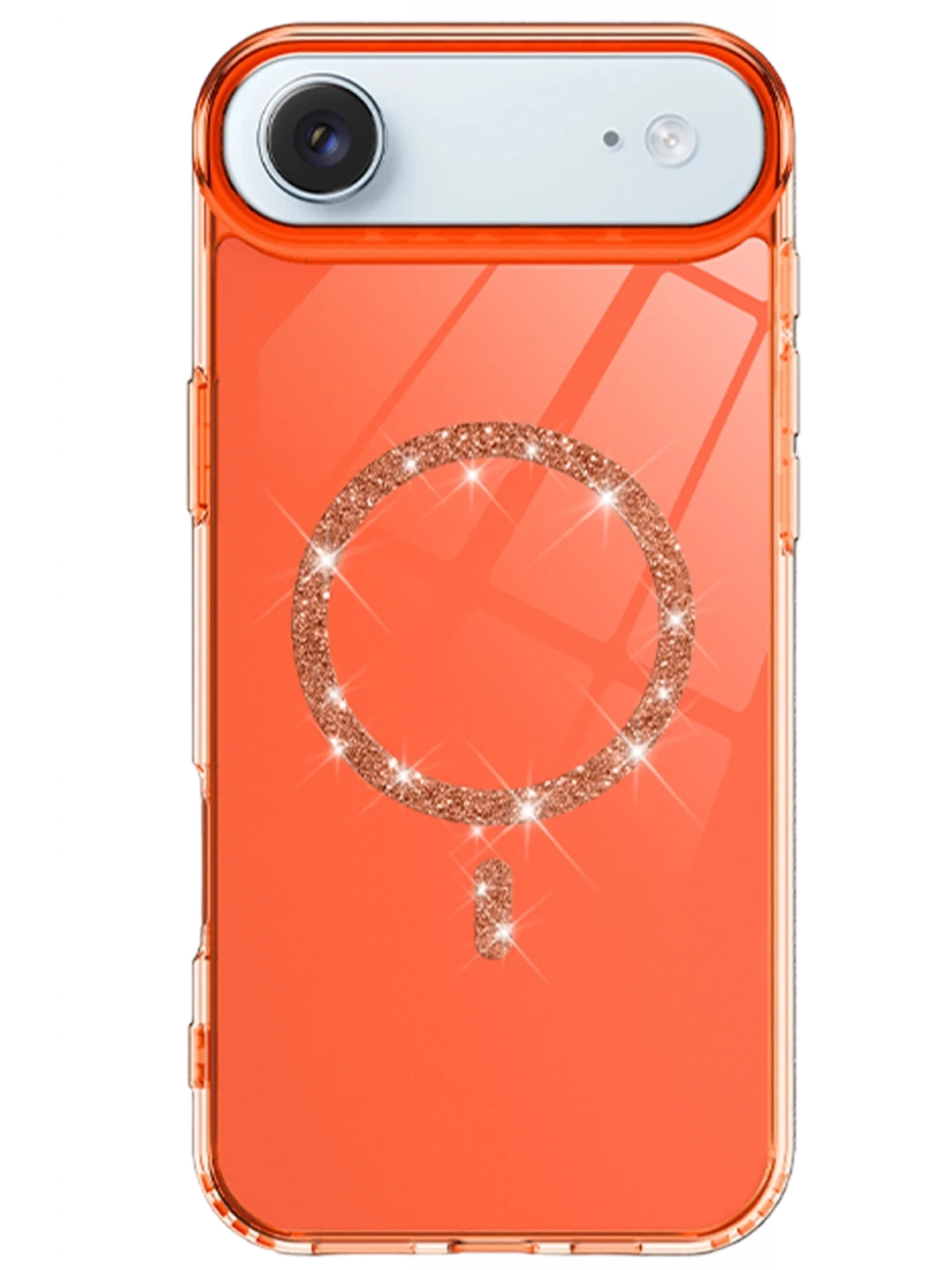 Newface Apple iPhone 17 Air Live Diamond Magsafe Kapak - Turuncu