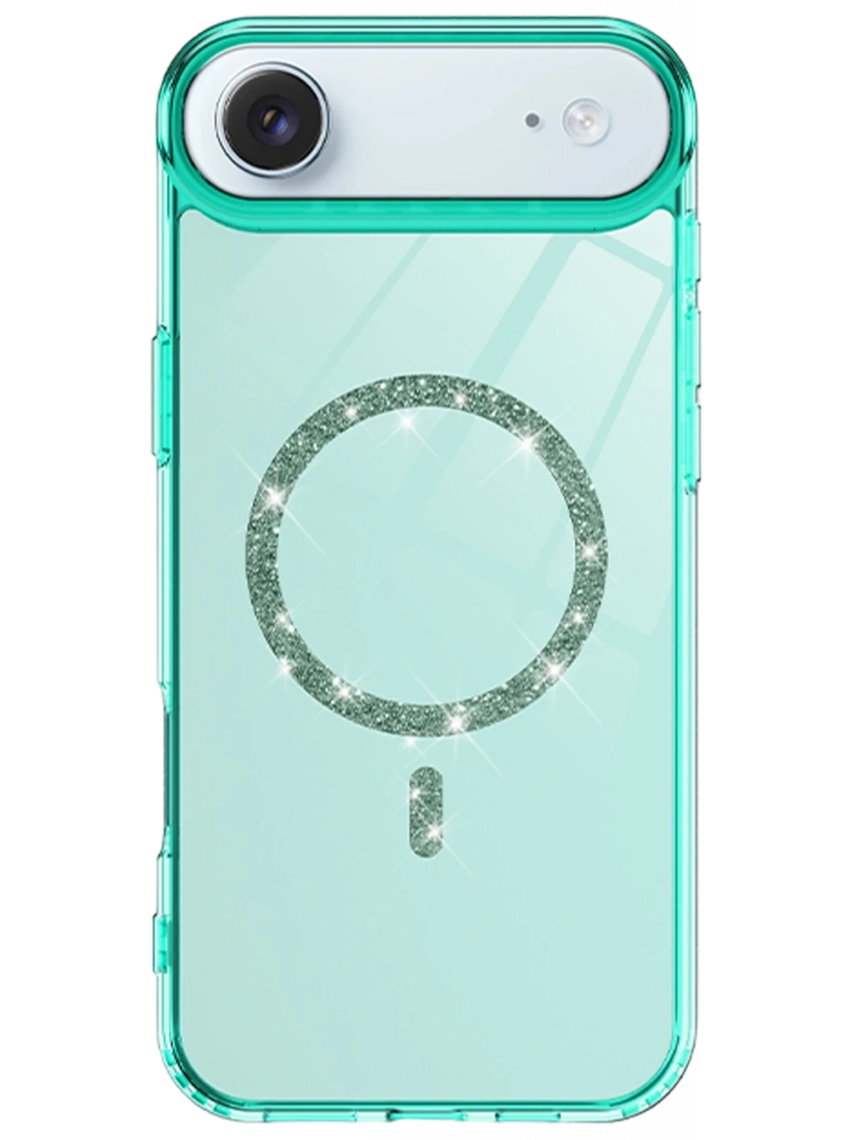 Newface Apple iPhone 17 Air Live Diamond Magsafe Kapak - Yeşil