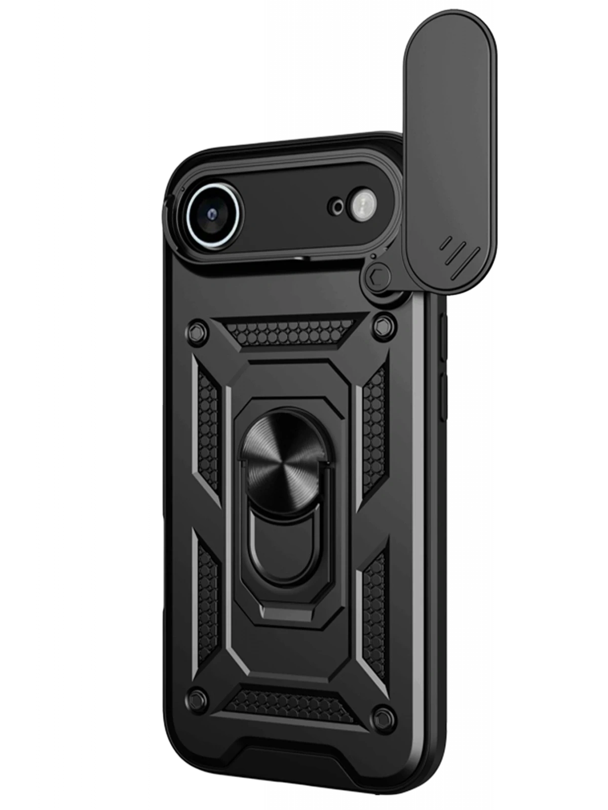 Newface Apple iPhone 17 Air Pars Lens Yüzüklü Silikon - Siyah