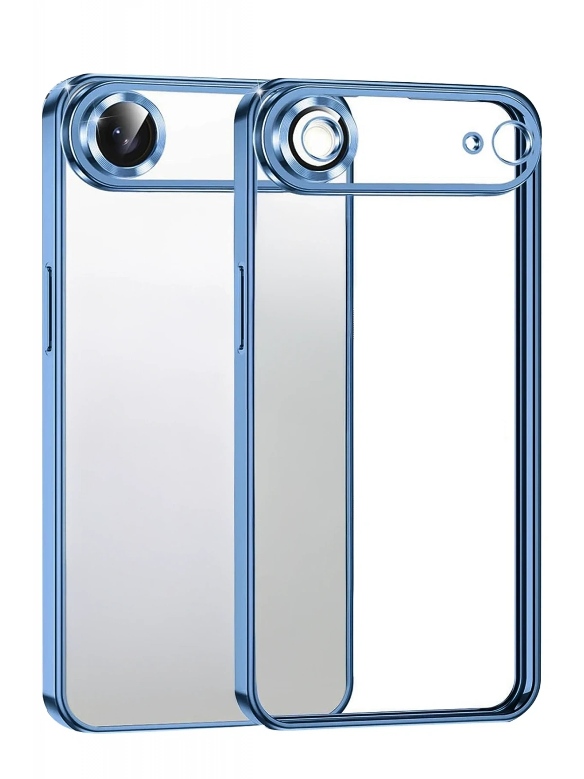 Newface Apple iPhone 17 Air Razer Lensli Silikon - Açık Mavi