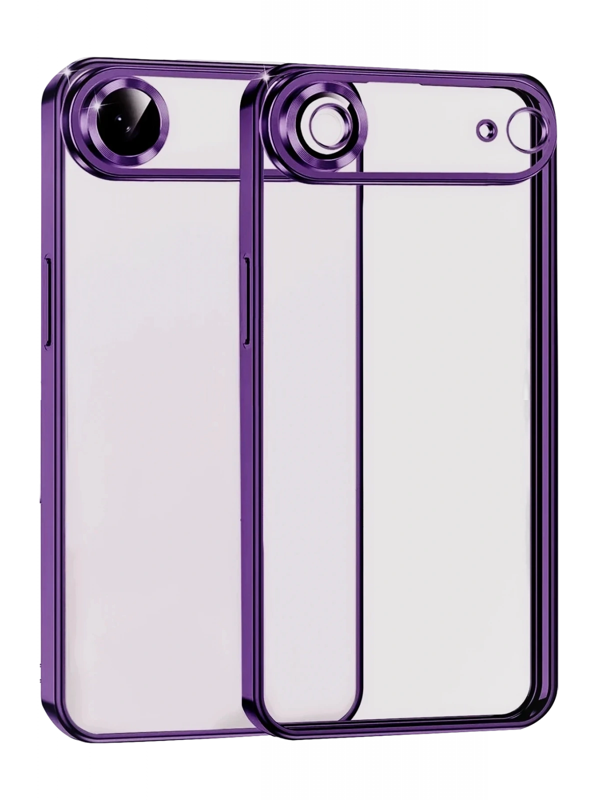 Newface Apple iPhone 17 Air Razer Lensli Silikon - Açık Mor