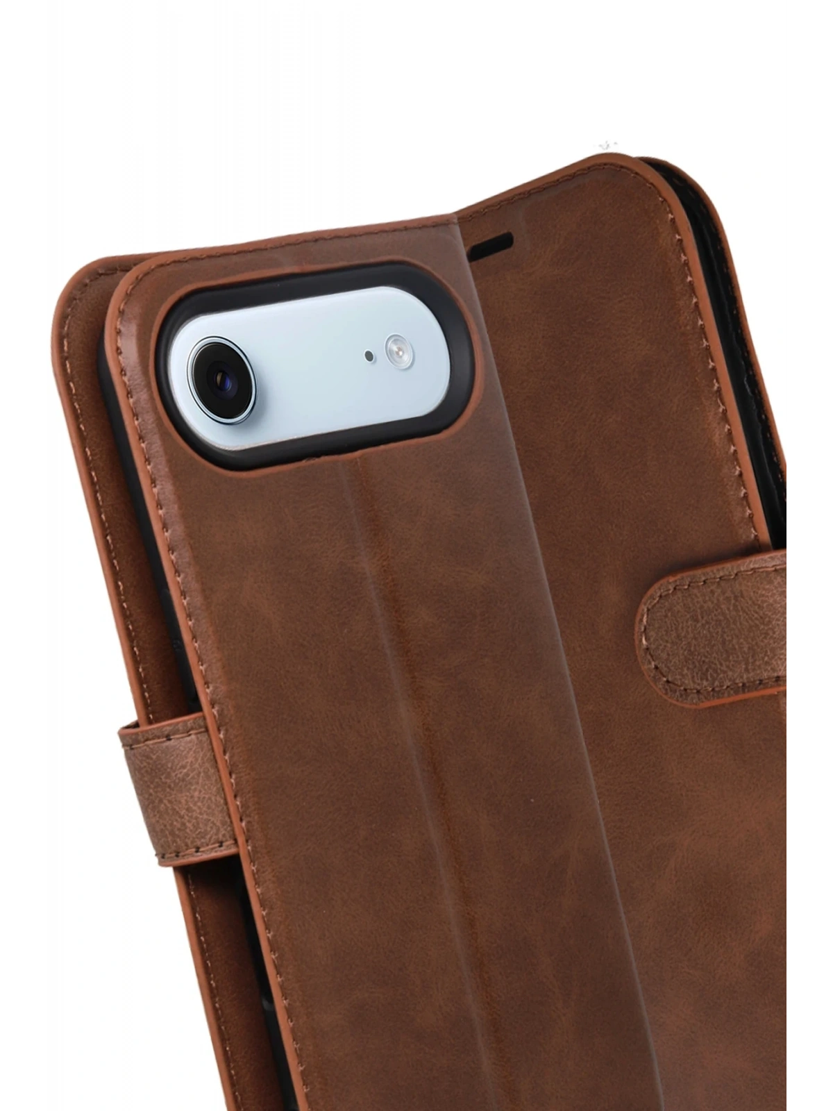 Newface Apple iPhone 17 Air Trend S Plus Kapaklı Kılıf - Taba
