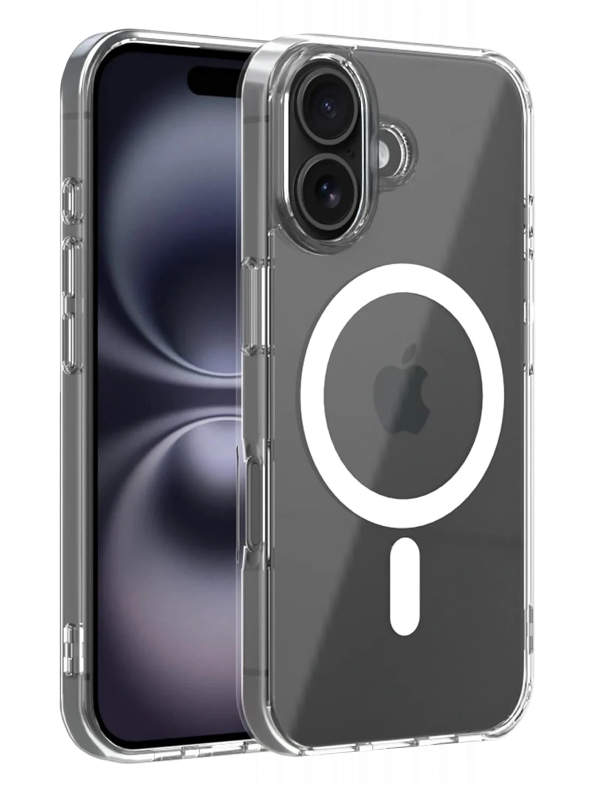 Newface Apple iPhone 17 Combo Sert Şeffaf Magsafe Kapak - Şeffaf