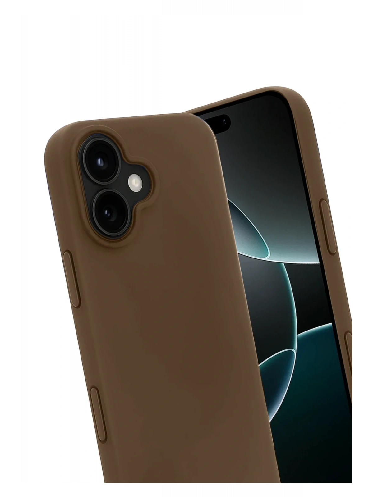 Newface Apple iPhone 17 First Silikon - Kahverengi