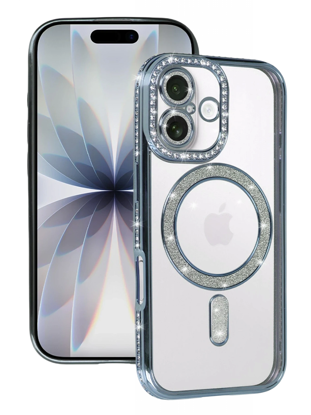 Newface Apple iPhone 17 Joke Simli Magneticsafe Kılıf - Mavi