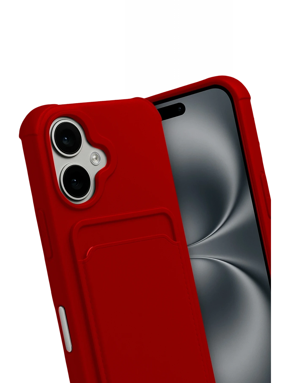 Newface Apple iPhone 17 Kelvin Kartvizitli Silikon - Kırmızı