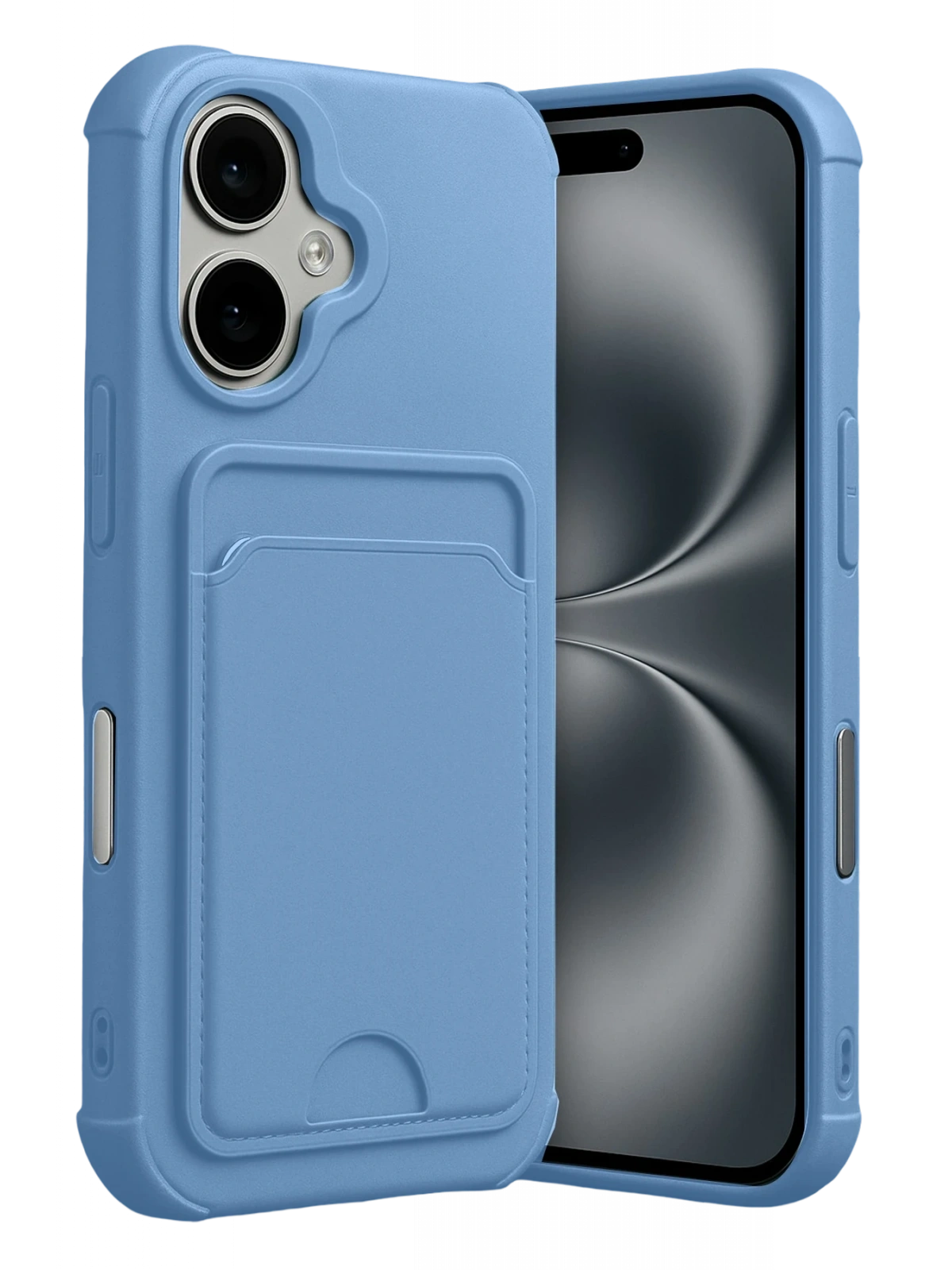 Newface Apple iPhone 17 Kelvin Kartvizitli Silikon - Mavi