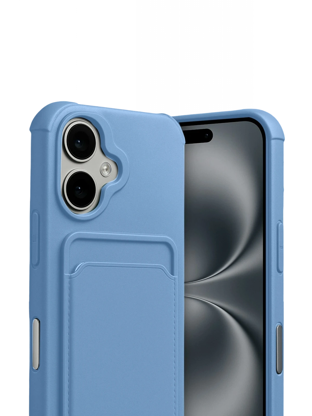 Newface Apple iPhone 17 Kelvin Kartvizitli Silikon - Mavi