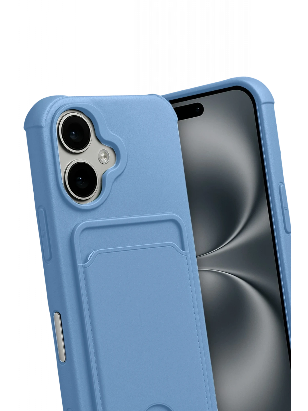 Newface Apple iPhone 17 Kelvin Kartvizitli Silikon - Mavi