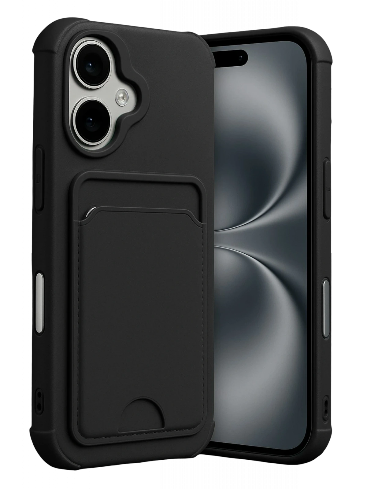 Newface Apple iPhone 17 Kelvin Kartvizitli Silikon - Siyah