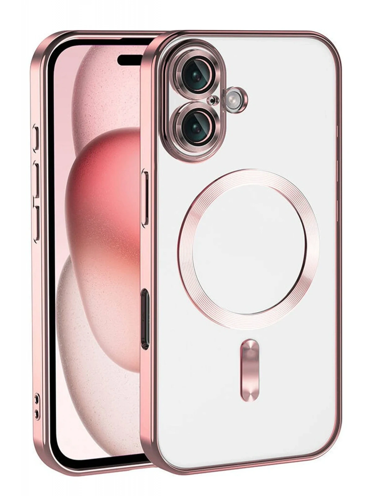 Newface Apple iPhone 17 Kross Magneticsafe Kapak - Rose