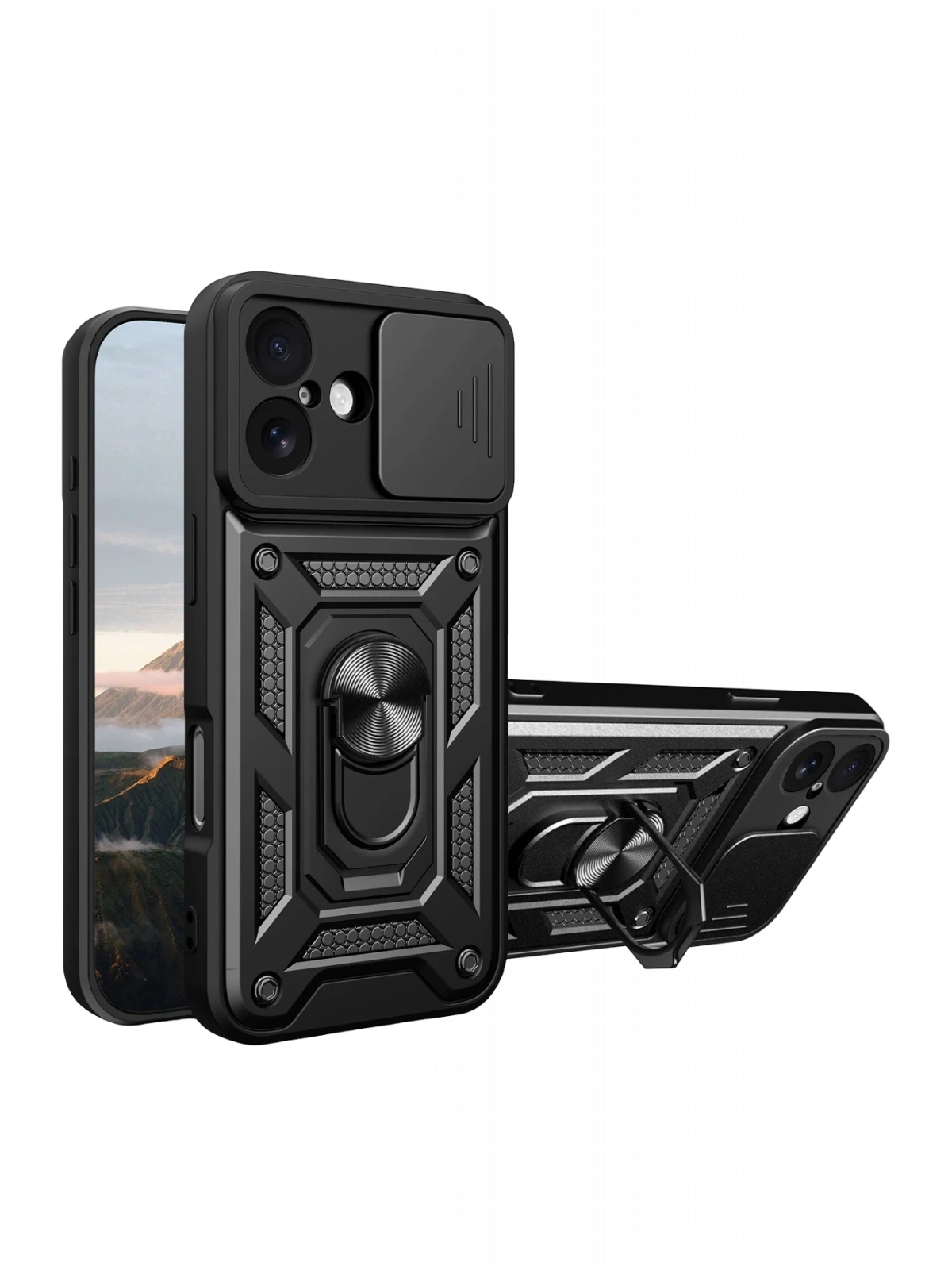 Newface Apple iPhone 17 Pars Lens Yüzüklü Silikon - Siyah