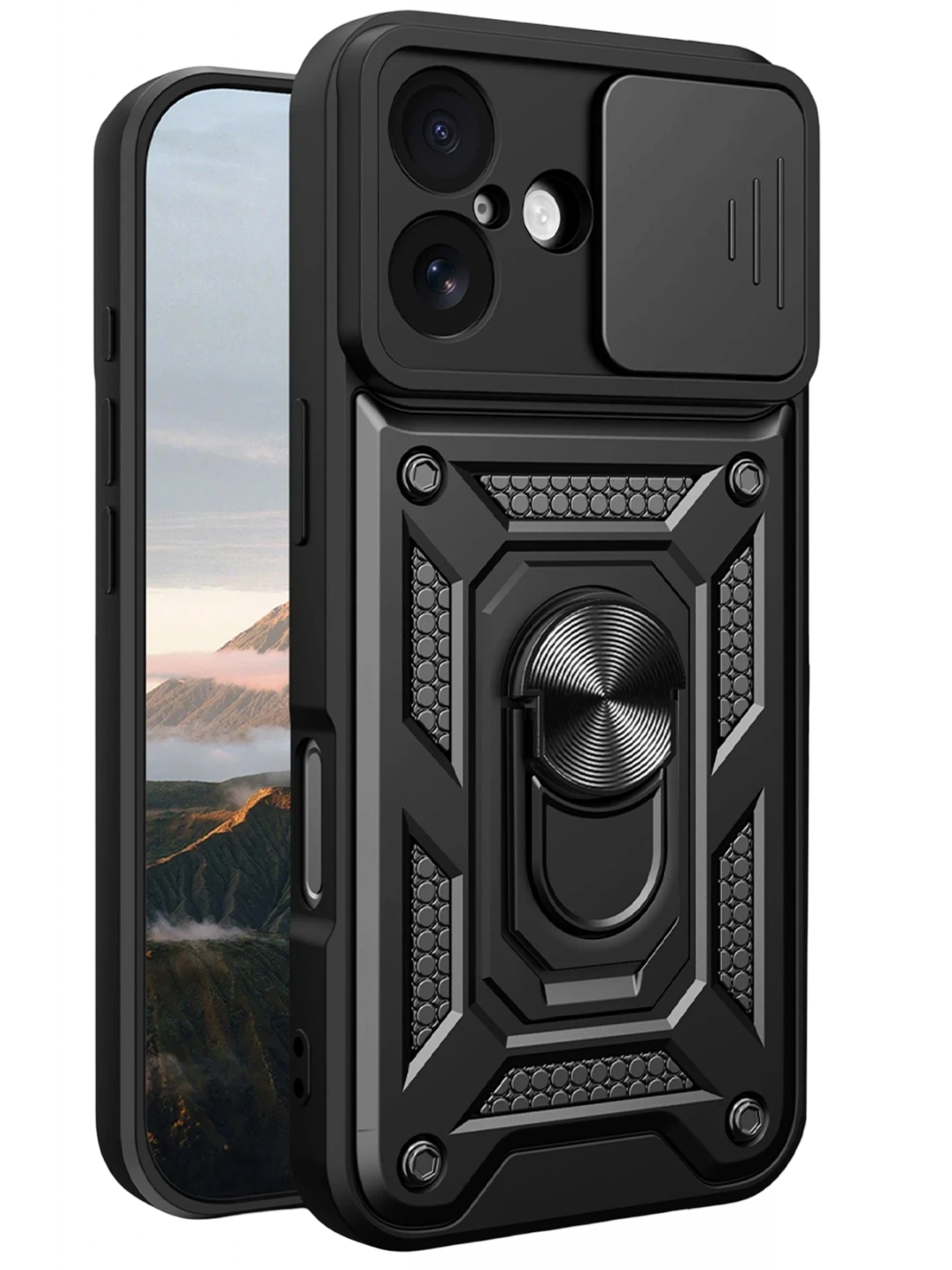 Newface Apple iPhone 17 Pars Lens Yüzüklü Silikon - Siyah