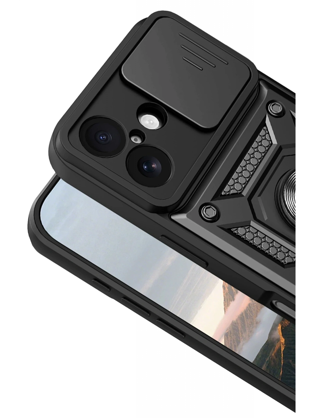 Newface Apple iPhone 17 Pars Lens Yüzüklü Silikon - Siyah