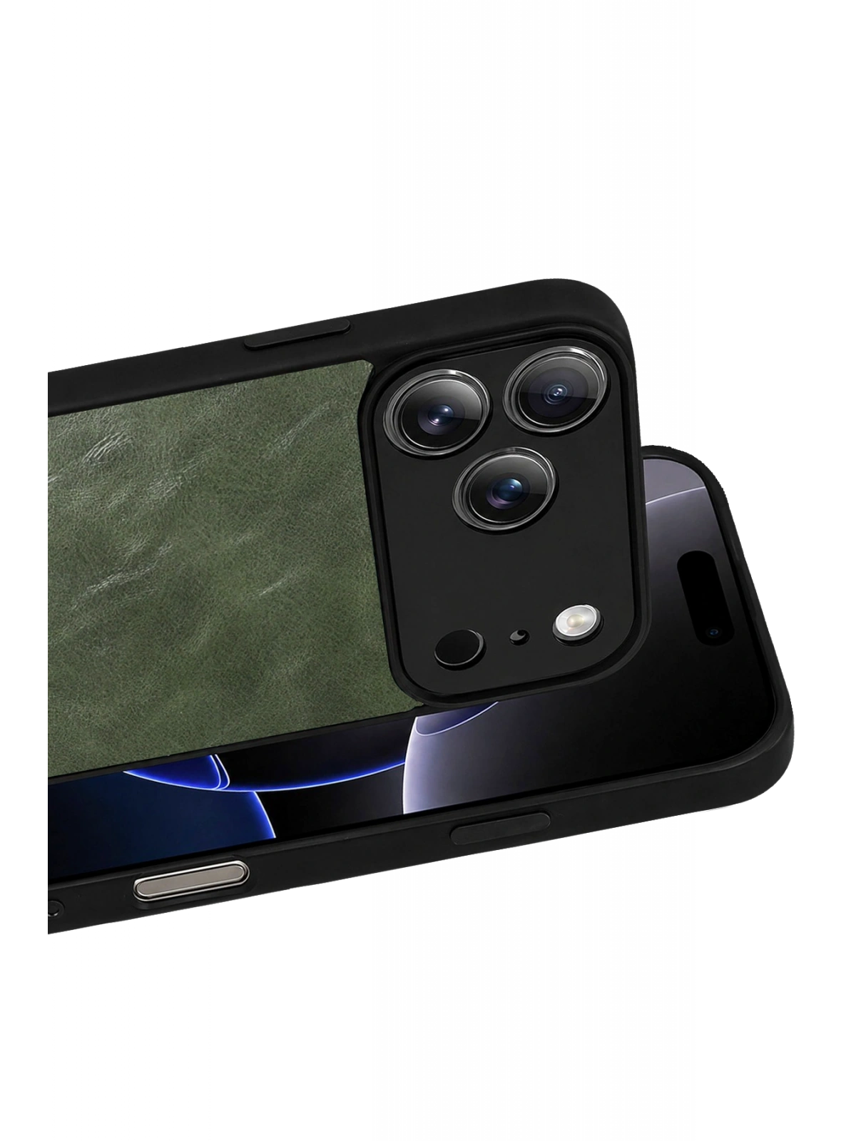 Newface Apple iPhone 17 Pro Aras Deri Kapak - Yeşil