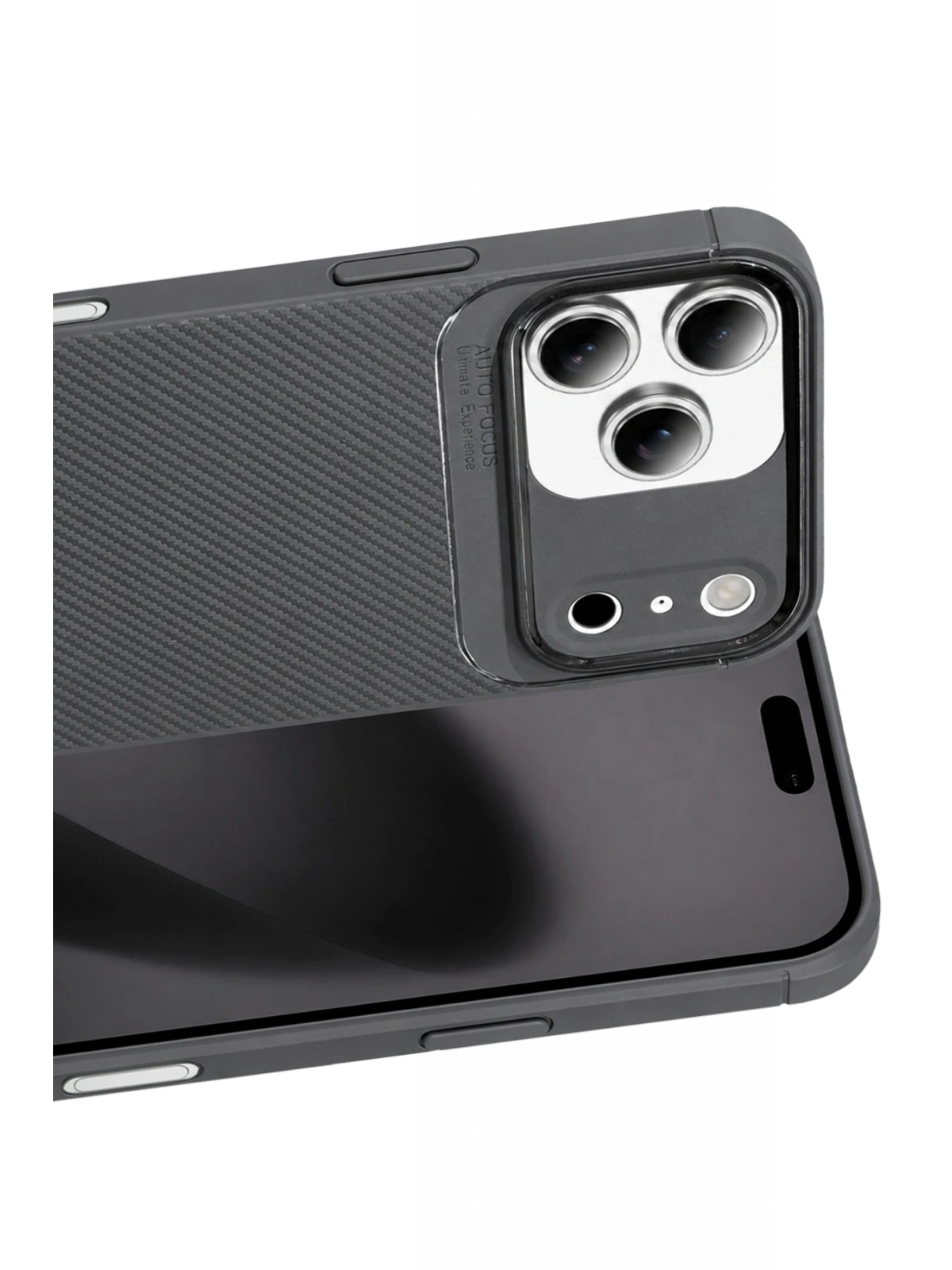 Newface Apple iPhone 17 Pro Auto Focus Karbon Kapak - Gri