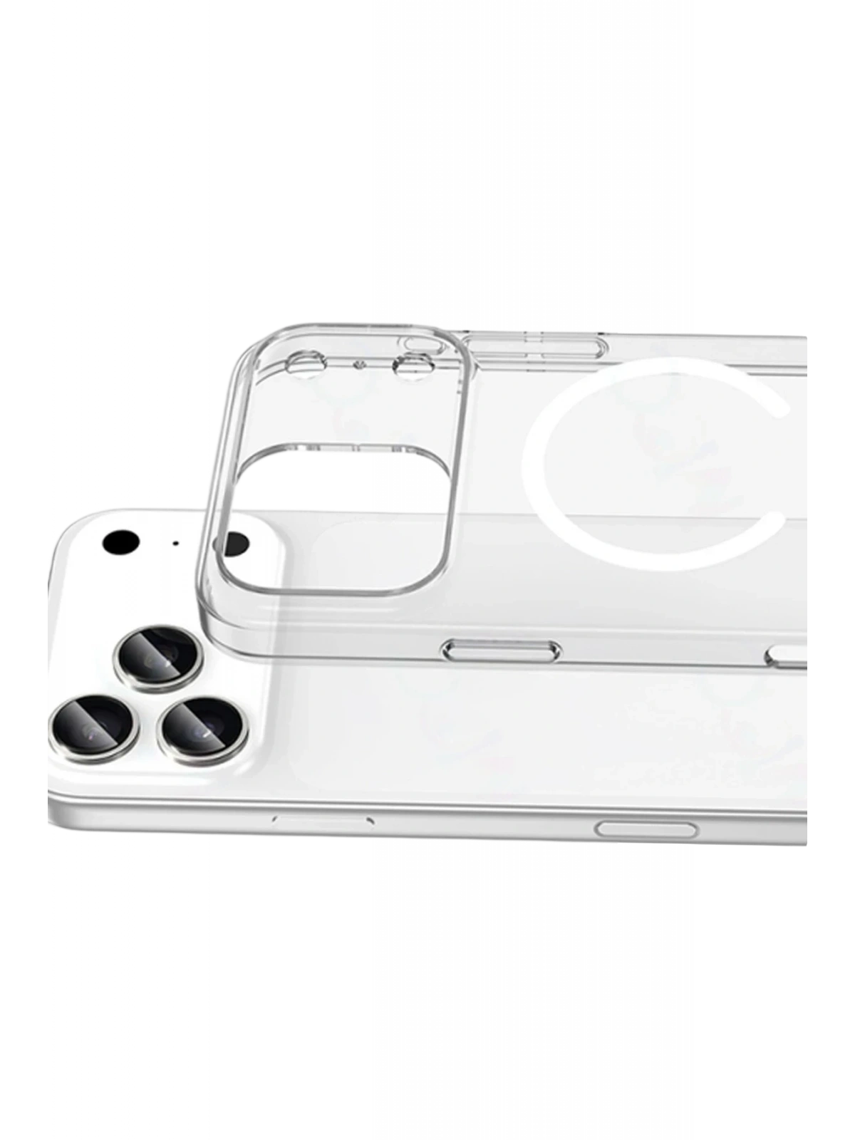 Newface Apple iPhone 17 Pro Combo Sert Şeffaf Magsafe Kapak - Şeffaf