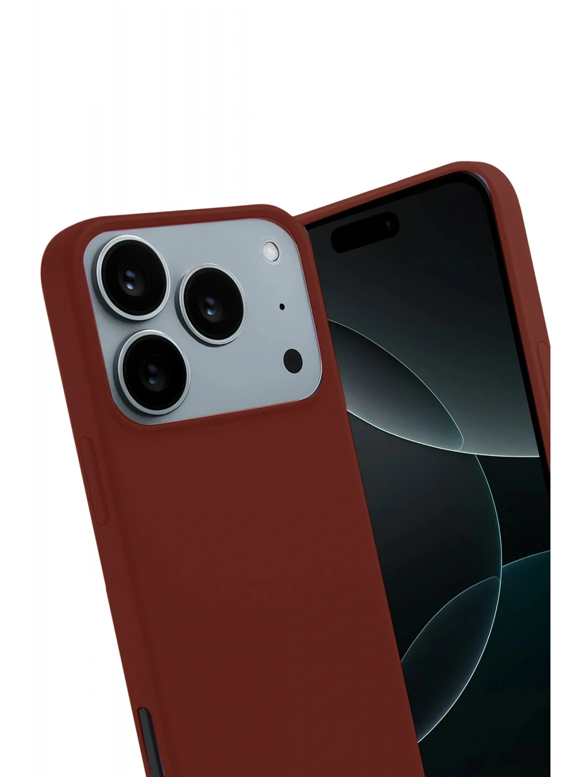 Newface Apple iPhone 17 Pro First Silikon - Bordo