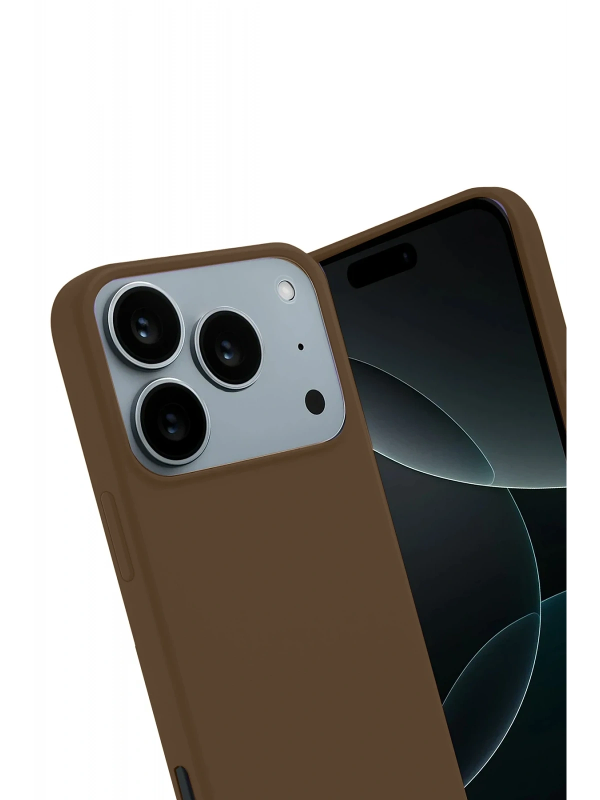 Newface Apple iPhone 17 Pro First Silikon - Kahverengi