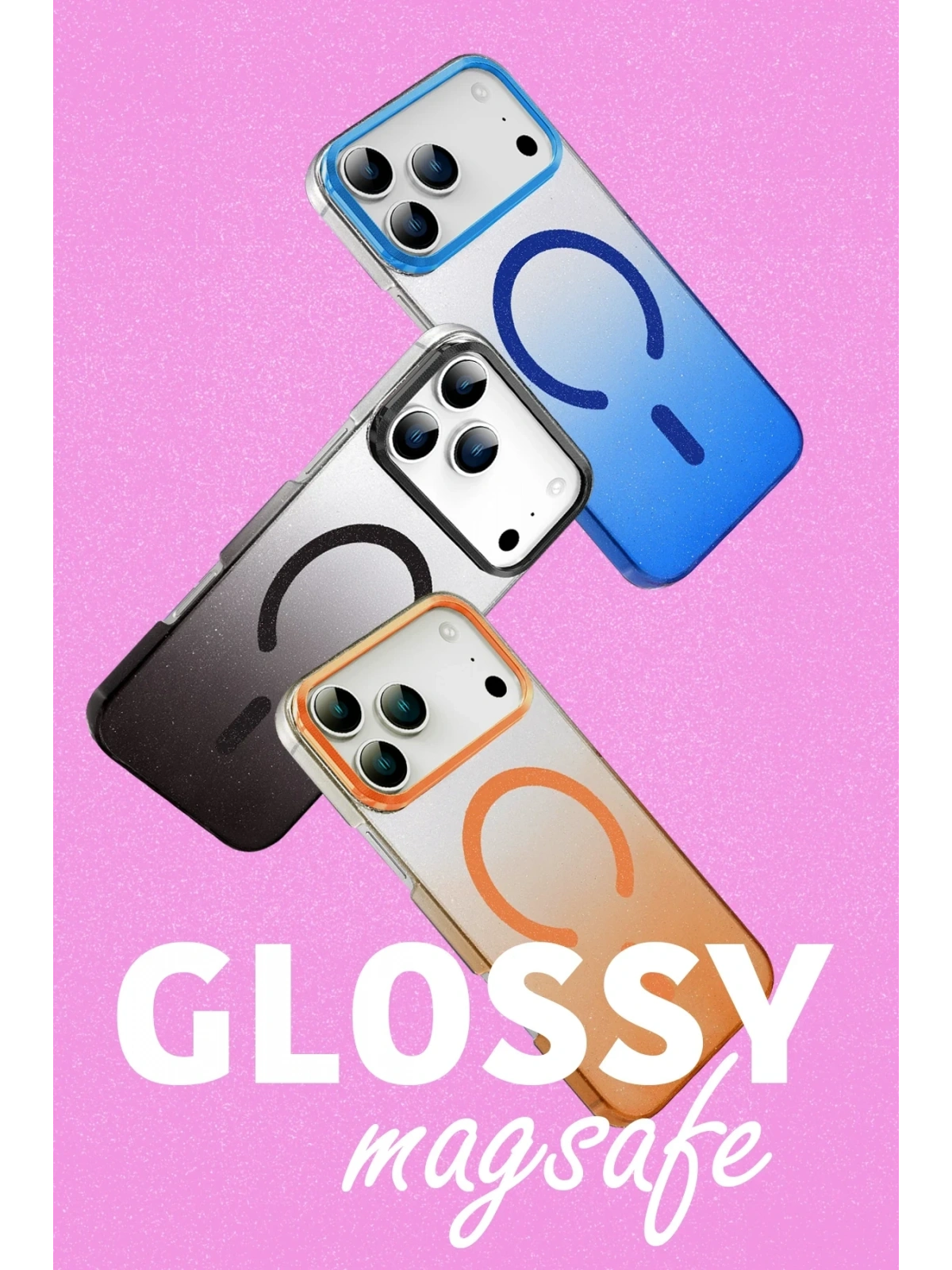 Newface Apple iPhone 17 Pro Glossy Magsafe Kapak - Mavi
