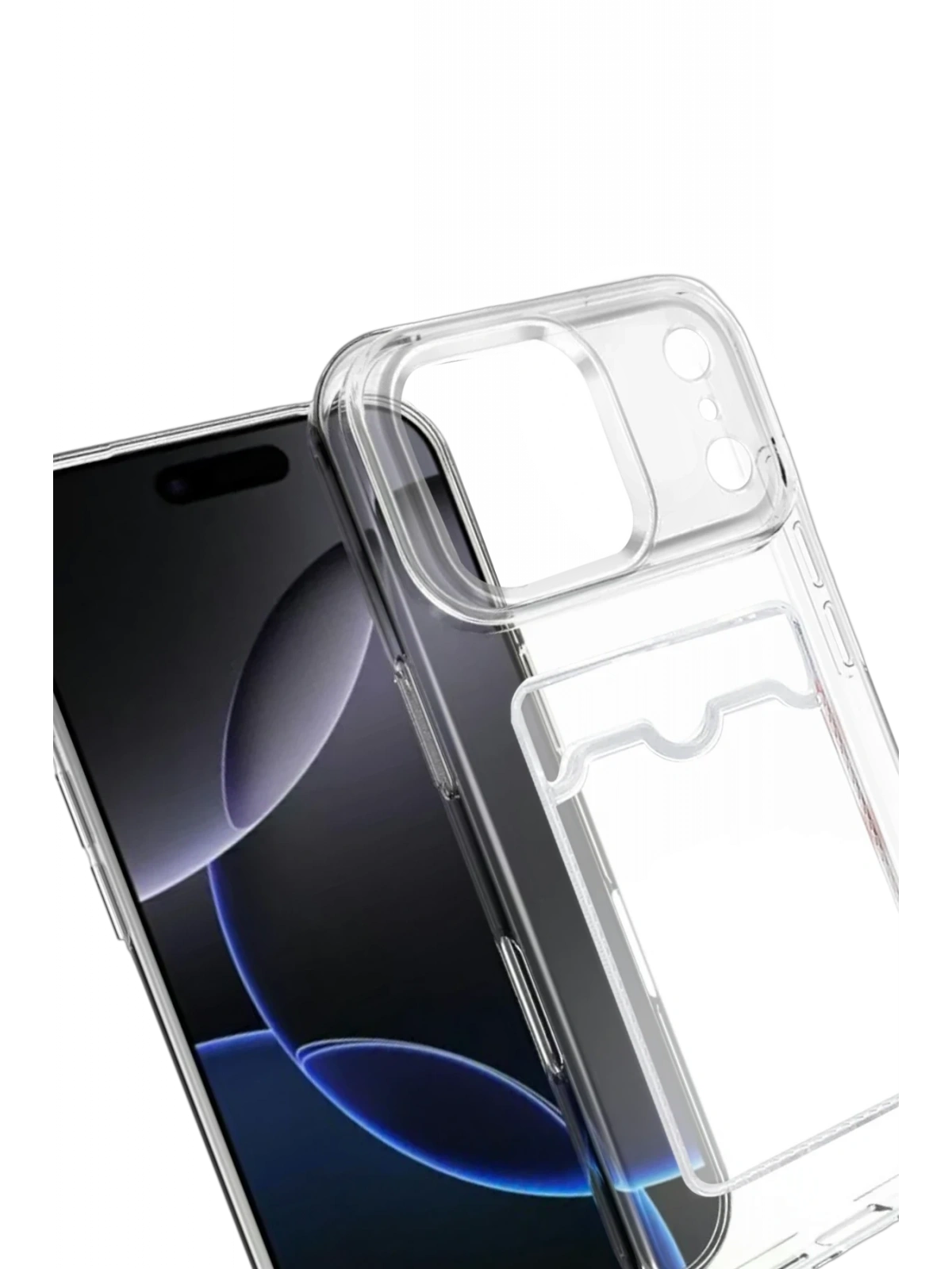 Newface Apple iPhone 17 Pro Kart Şeffaf Silikon - Şeffaf