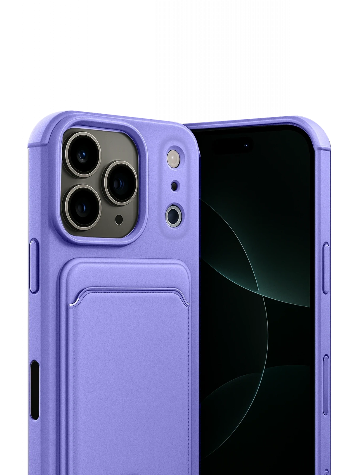 Newface Apple iPhone 17 Pro Kelvin Kartvizitli Silikon - Lila