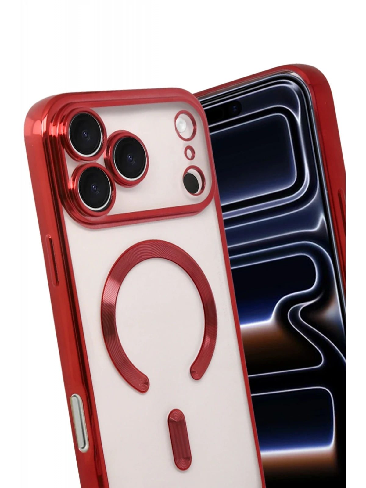 Newface Apple iPhone 17 Pro Kross Magneticsafe Kapak - Kırmızı