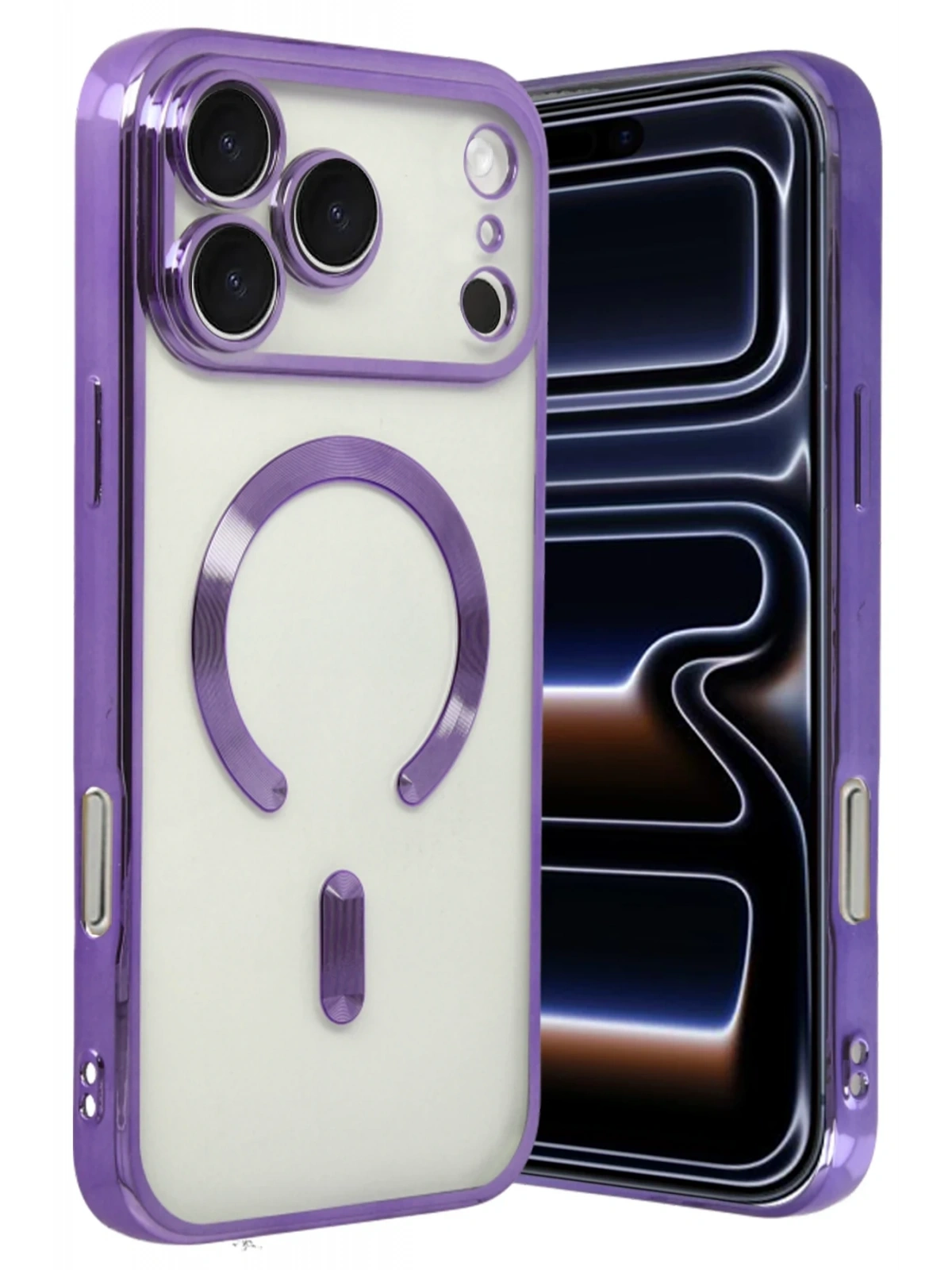 Newface Apple iPhone 17 Pro Kross Magneticsafe Kapak - Mor