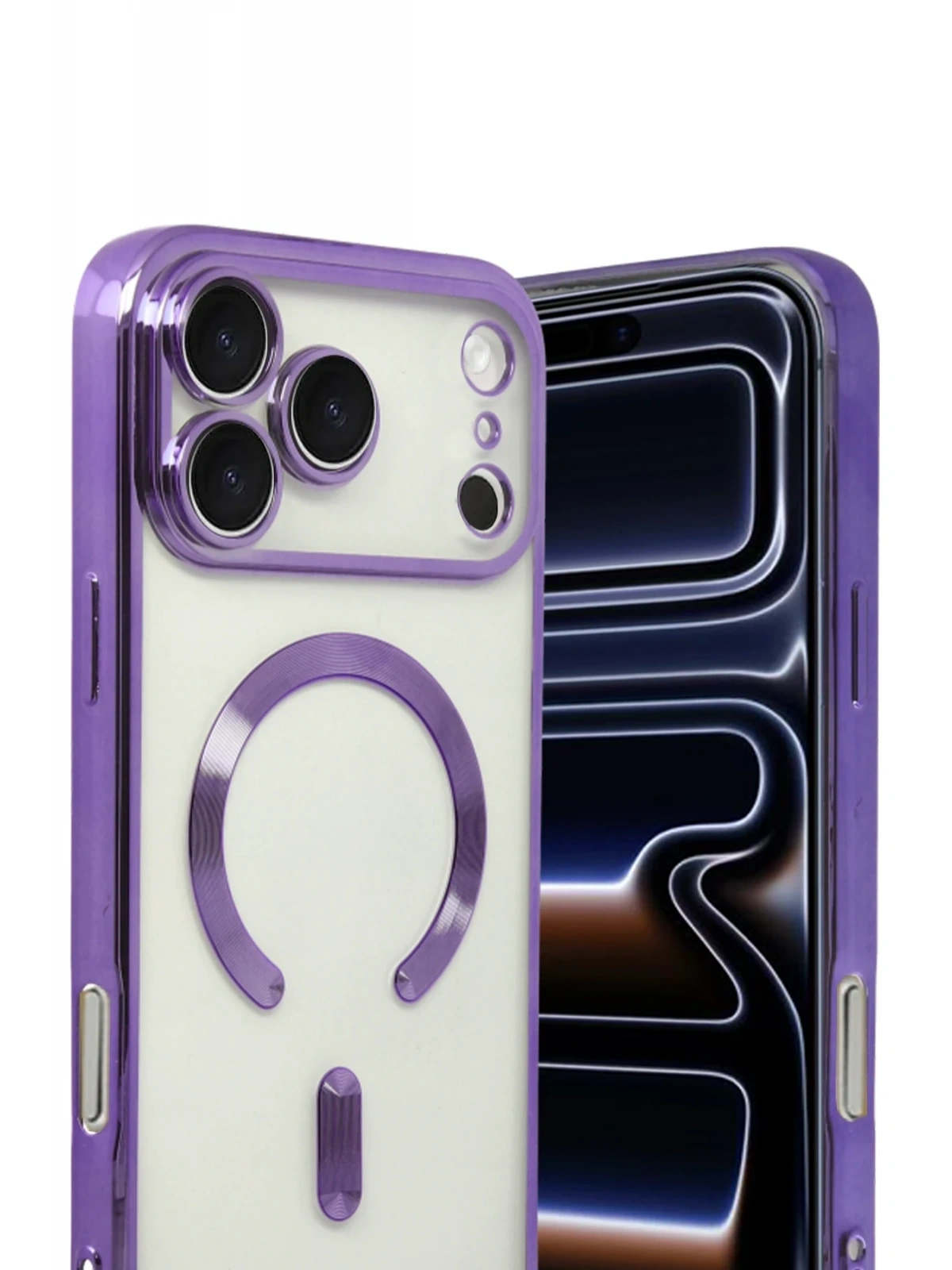 Newface Apple iPhone 17 Pro Kross Magneticsafe Kapak - Mor