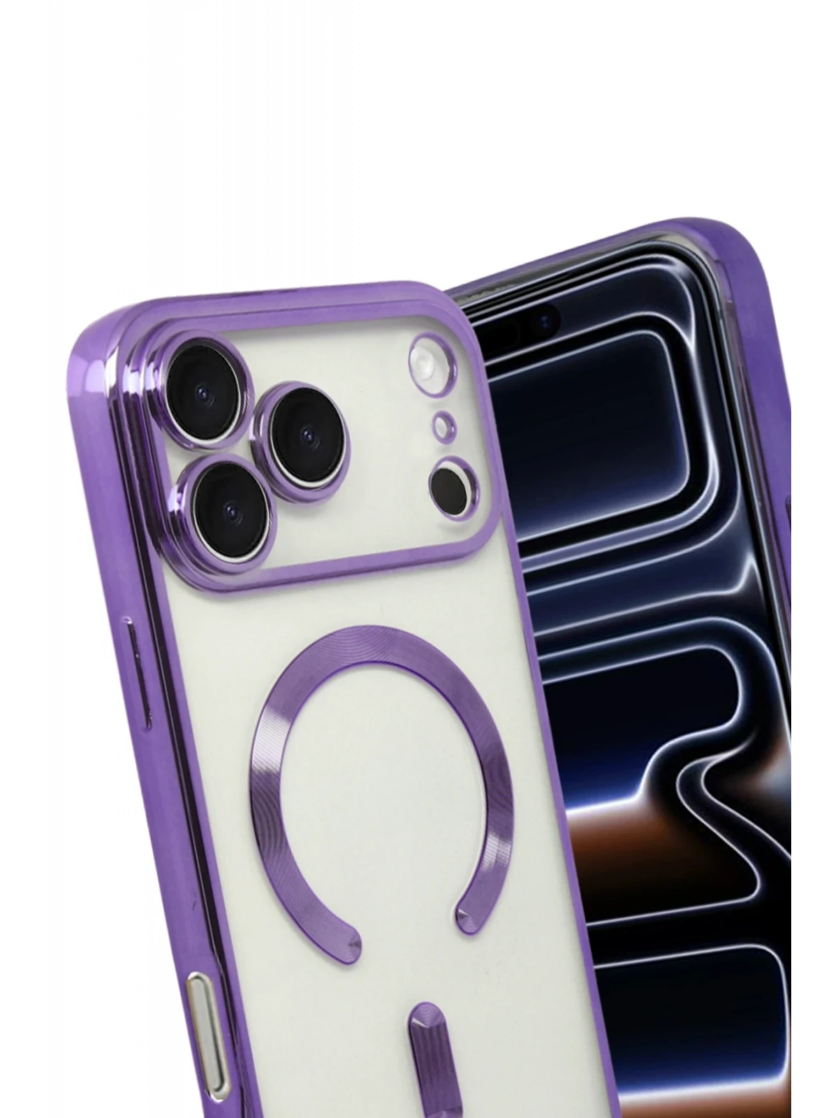 Newface Apple iPhone 17 Pro Kross Magneticsafe Kapak - Mor