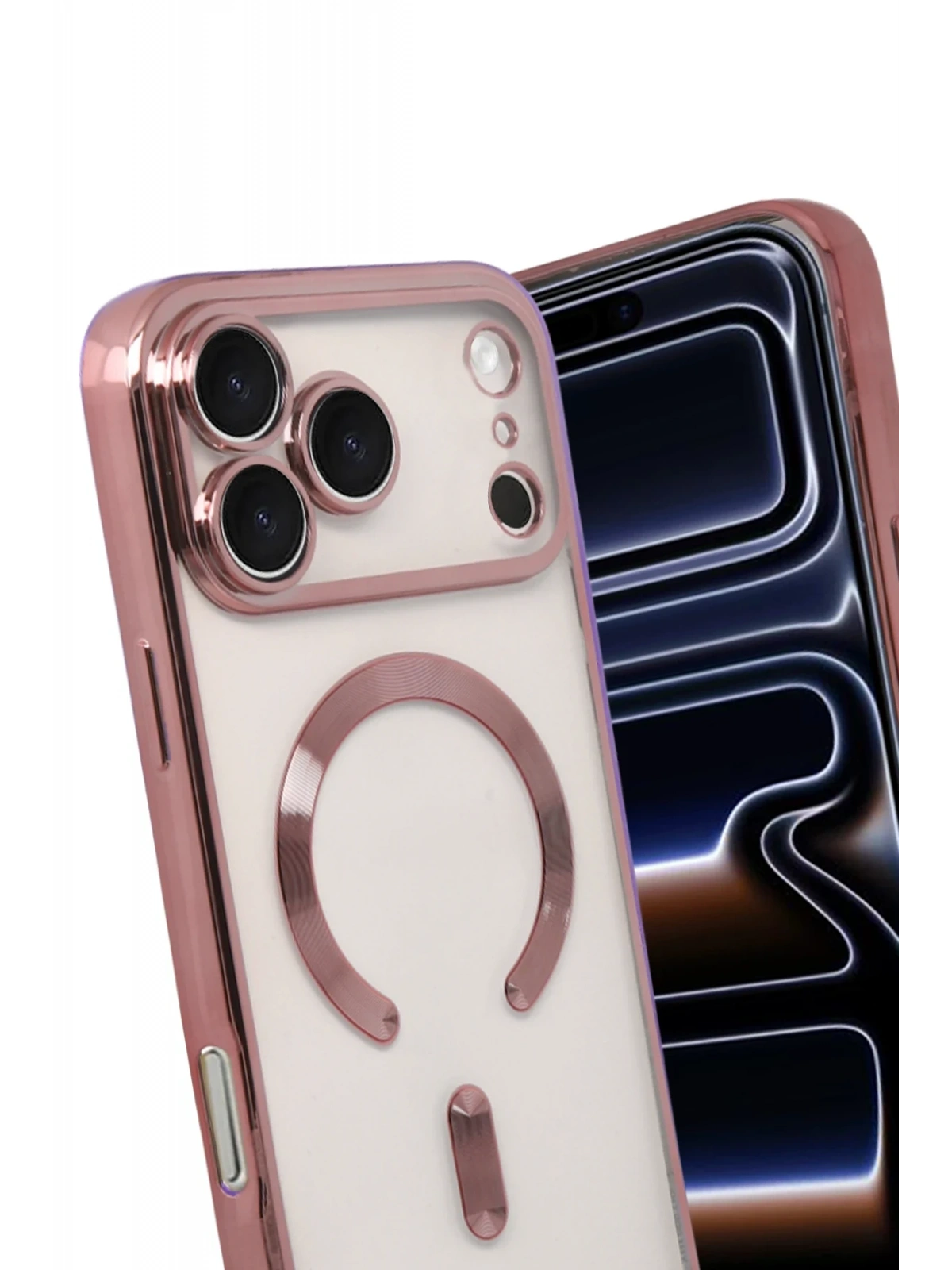 Newface Apple iPhone 17 Pro Kross Magneticsafe Kapak - Rose