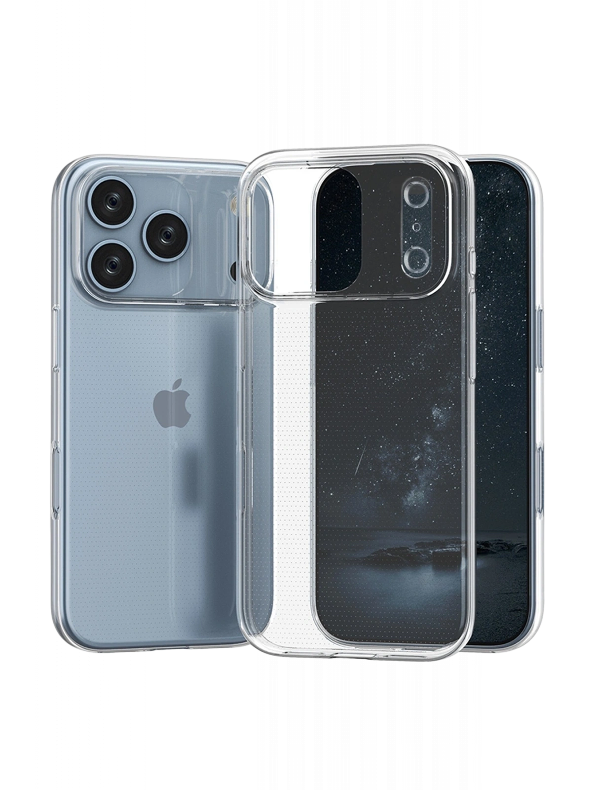 Newface Apple iPhone 17 Pro Lüx Şeffaf Silikon - Şeffaf
