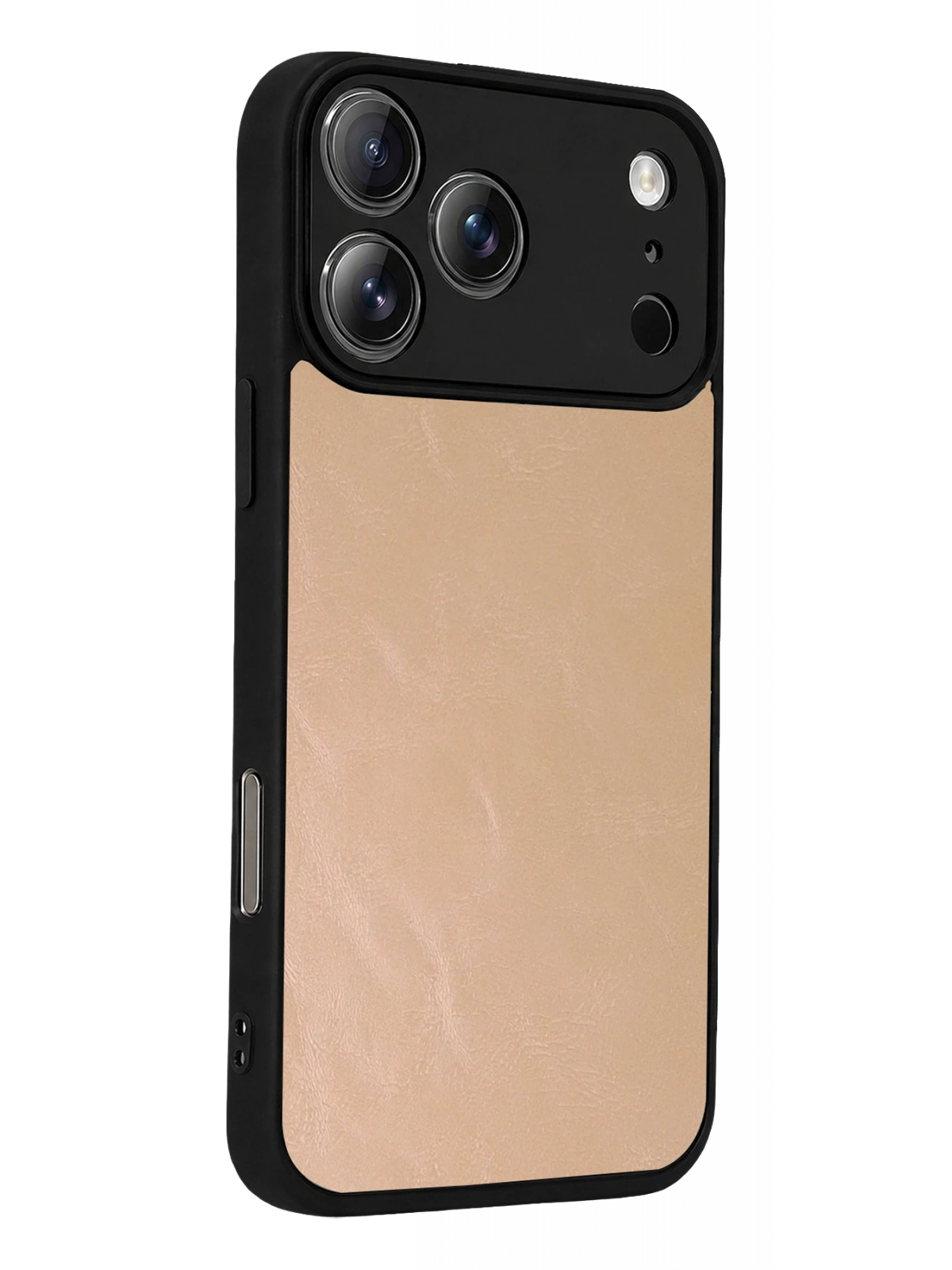 Newface Apple iPhone 17 Pro Max Aras Deri Kapak - Pudra