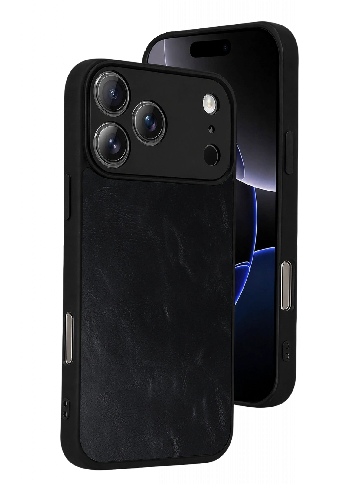 Newface Apple iPhone 17 Pro Max Aras Deri Kapak - Siyah