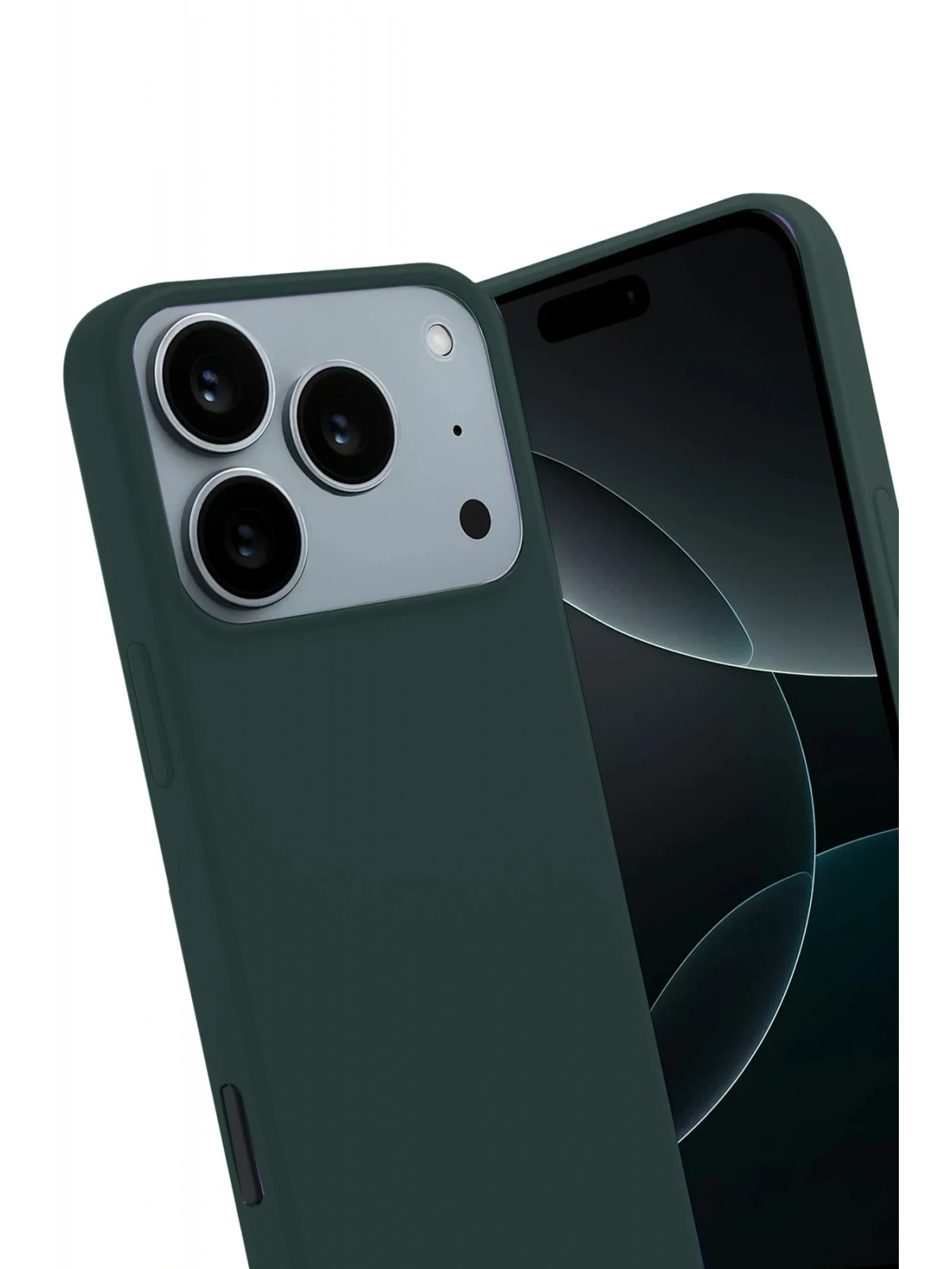 Newface Apple iPhone 17 Pro Max First Silikon - Koyu Yeşil
